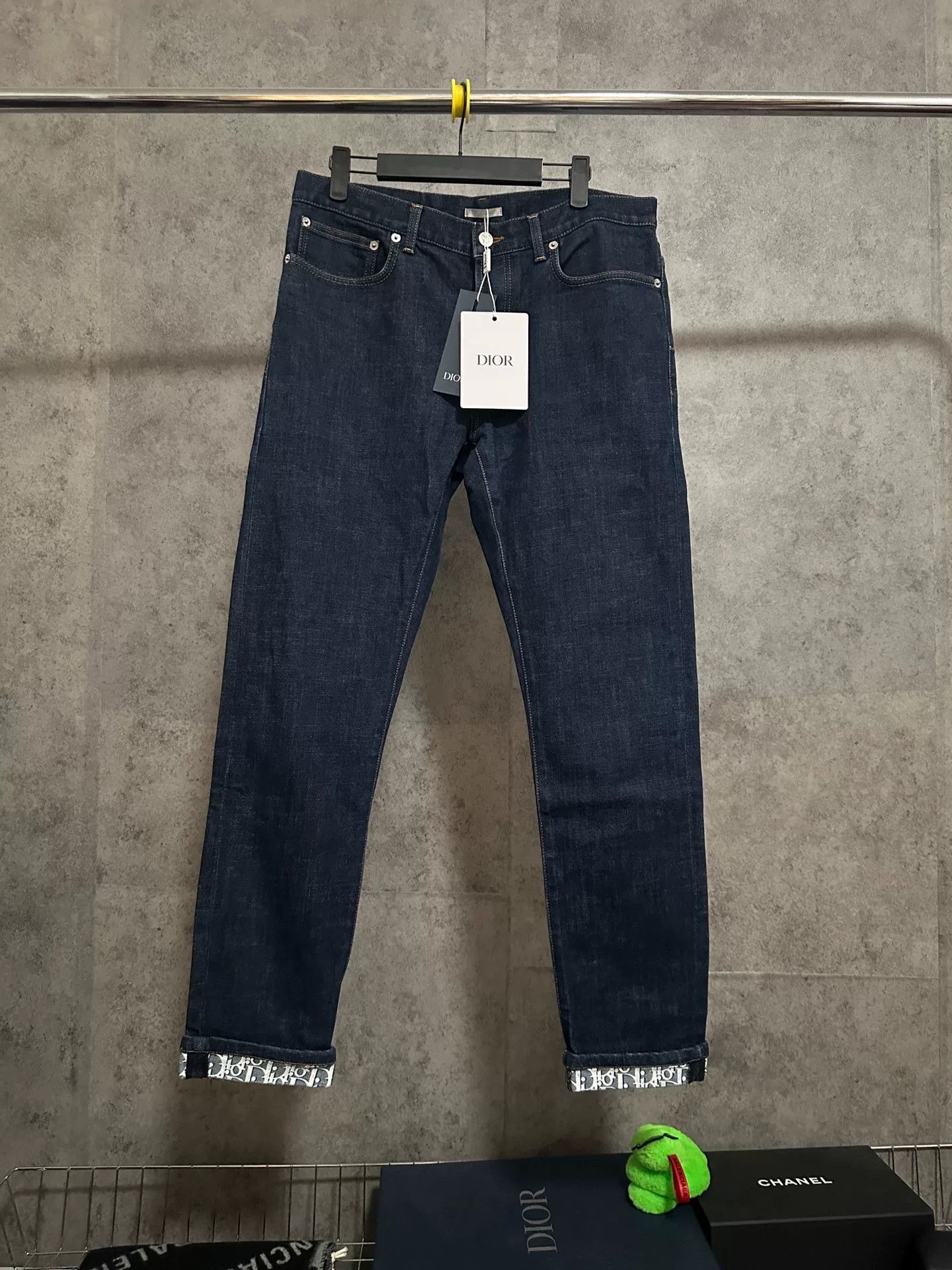 Dior Dior Blue Denim Jeans with Interior Print Size US 31 - 1 Thumbnail