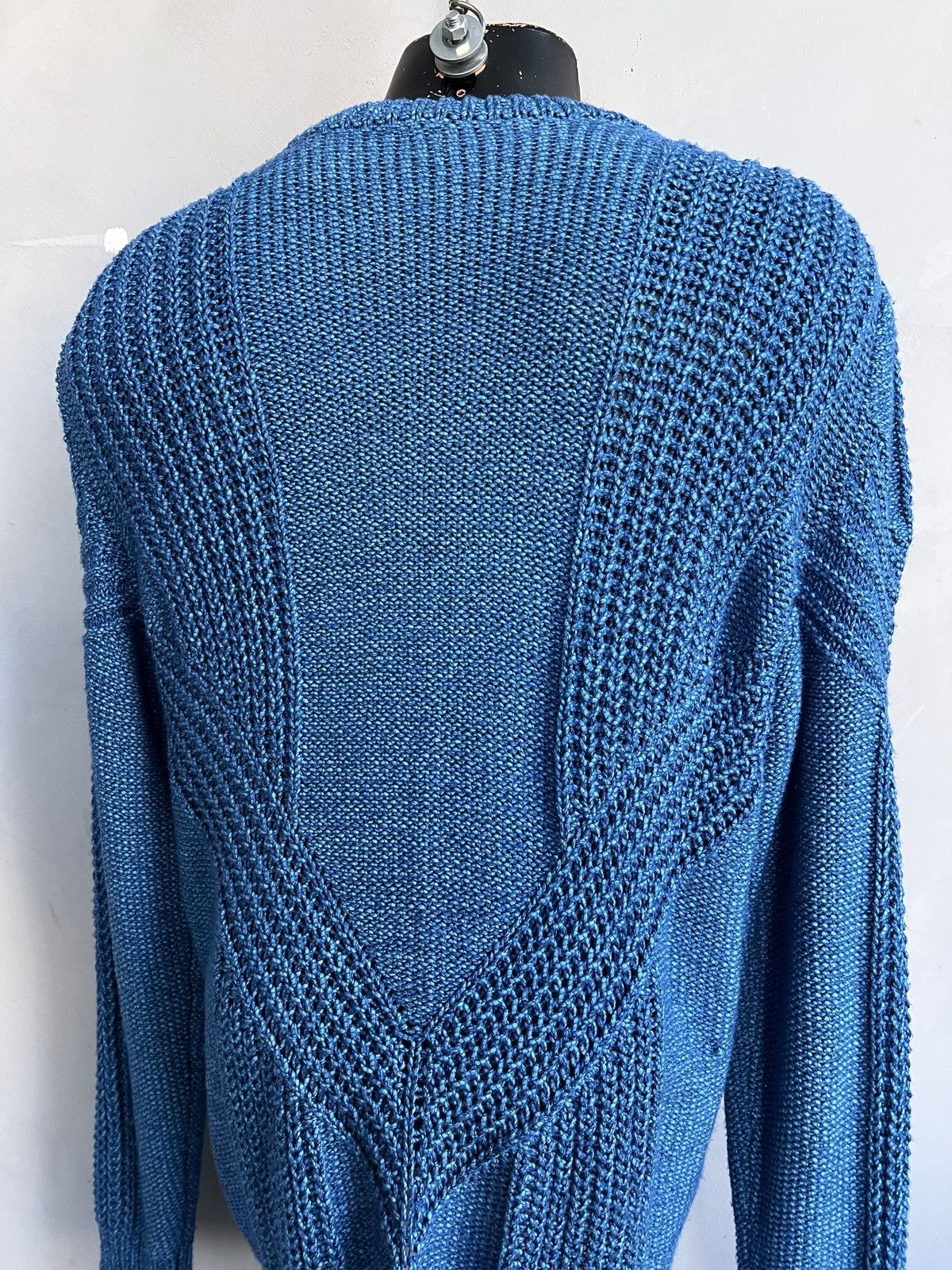 Diesel Kapital style distressed diesel sweater y2k blue wool Size US L / EU 52-54 / 3 - 9 Thumbnail