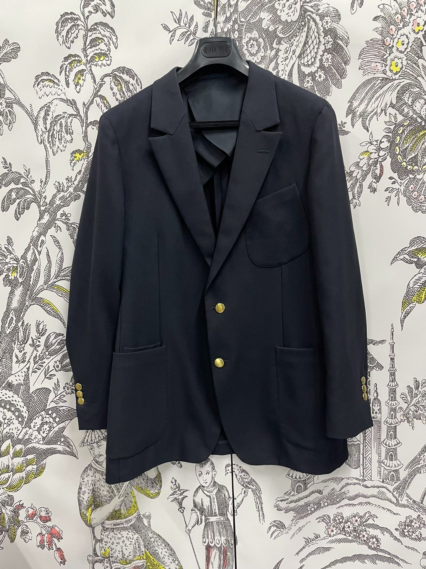 Saint Laurent Paris Saint Laurent Dark Blue Men's Blazer Size US L / EU 52-54 / 3 - 1 Thumbnail