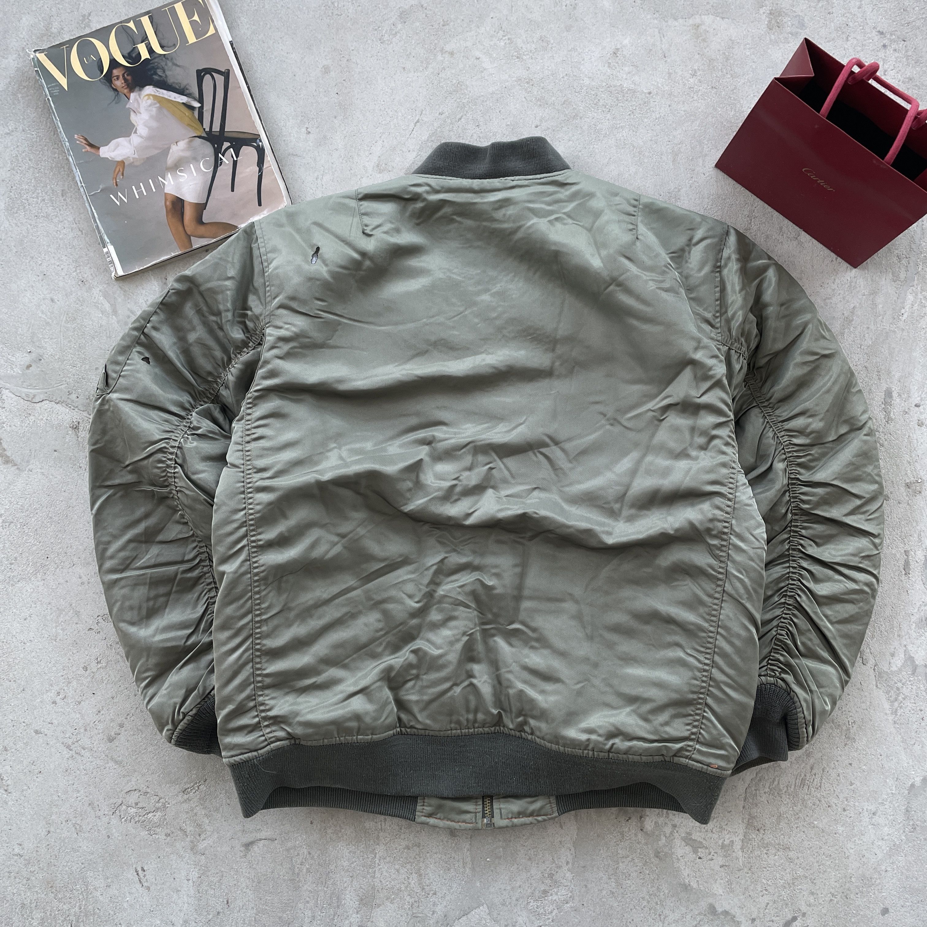 Vintage Vintage MA-1 Reversible Aviation Bomber Jacket Size US XL / EU 56 / 4 - 2 Thumbnail