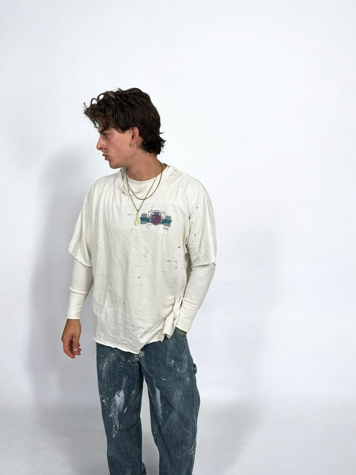 NASCAR × Vintage Crazy thrashed indie 500 nascar Tee Size US XL / EU 56 / 4 - 9 Thumbnail