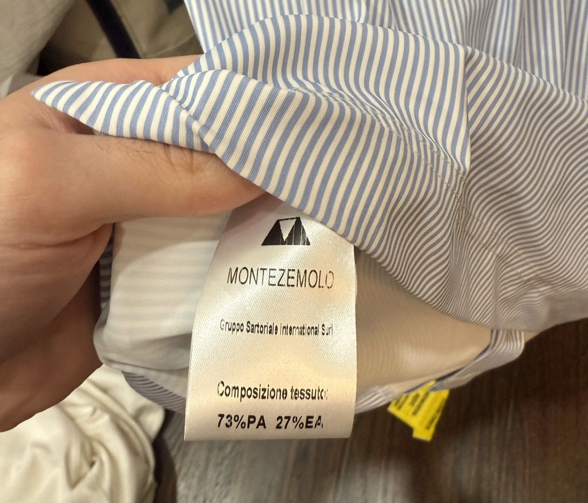 Other Montezemolo Italian Designer Light Blue/White PinStripeShirt Size US S / EU 44-46 / 1 - 4 Thumbnail