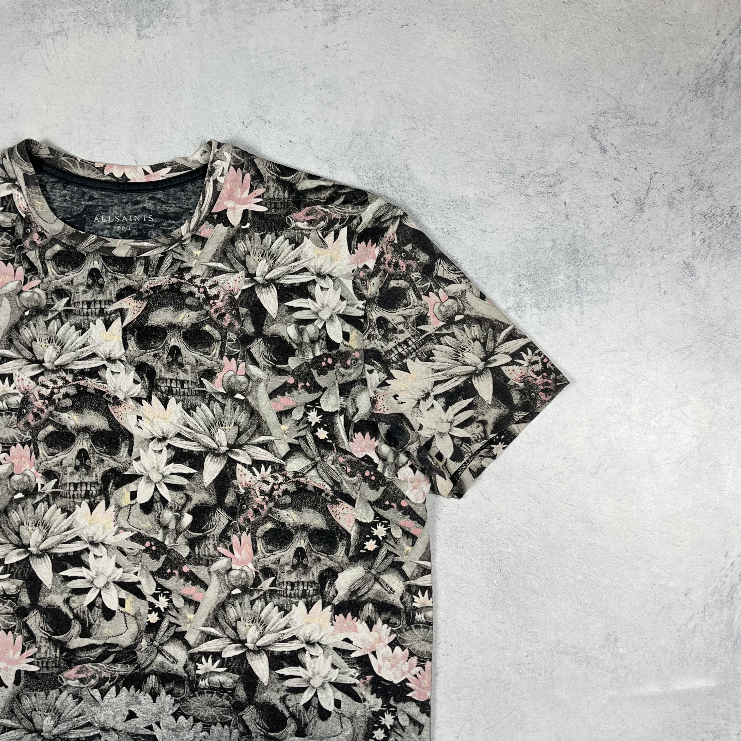 Allsaints Designer AllSaints All Over Print Pound Crew T Shirt Size US S / EU 44-46 / 1 - 3 Thumbnail