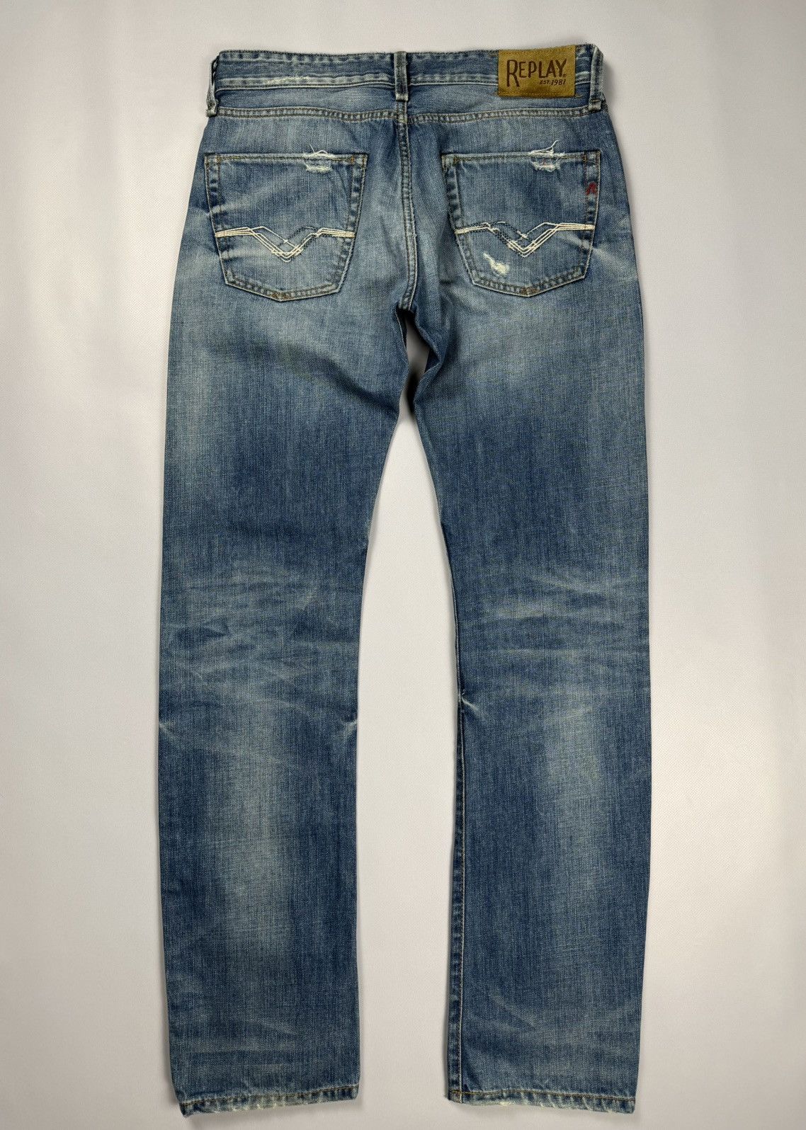 Japanese Brand Vintage Replay Distressed Jeans Denim Size US 32 / EU 48 - 1 Thumbnail