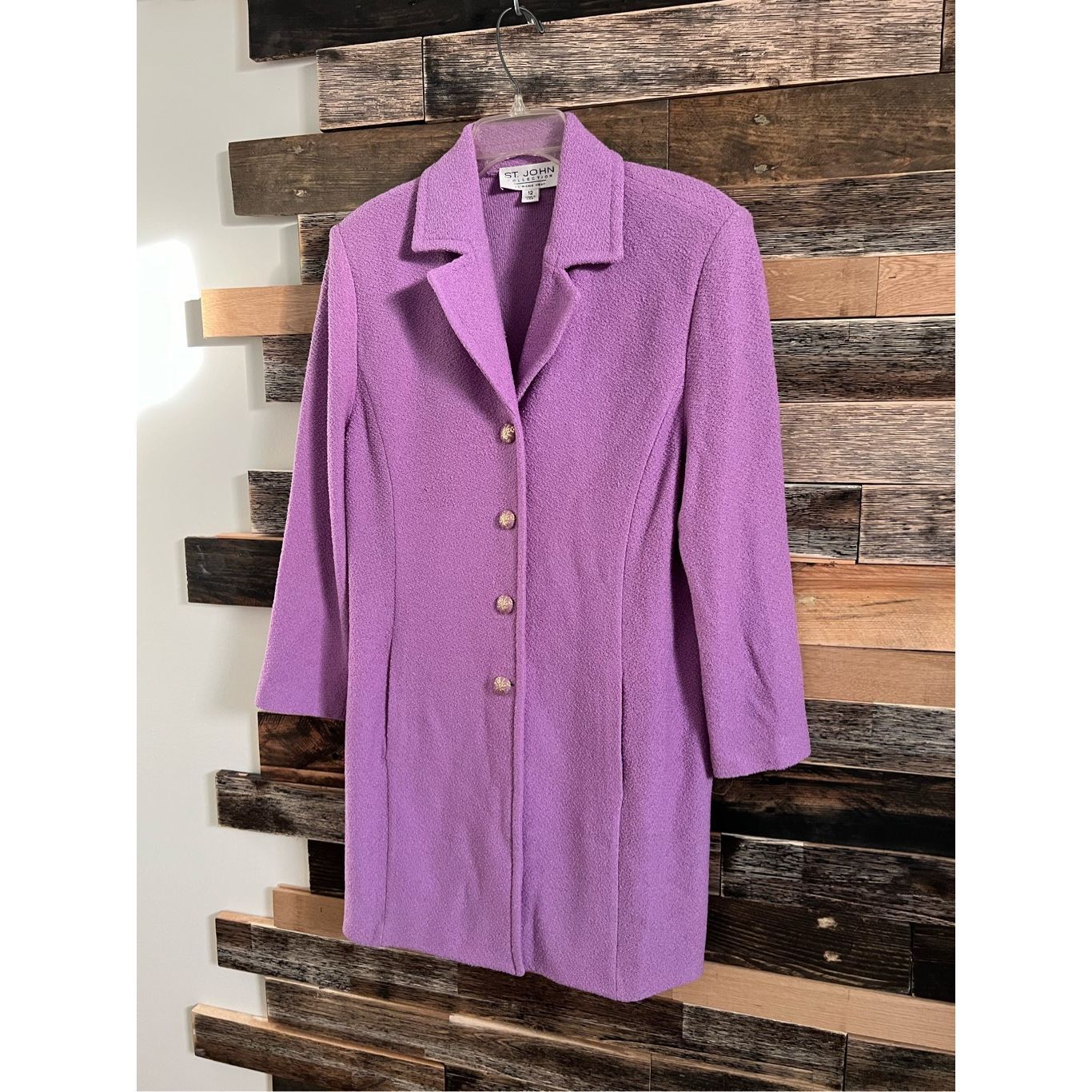 St. John St John Collection Purple Knit Blazer By Marie Gray Size 12 Size XL / US 12-14 / IT 48-50 - 1 Thumbnail