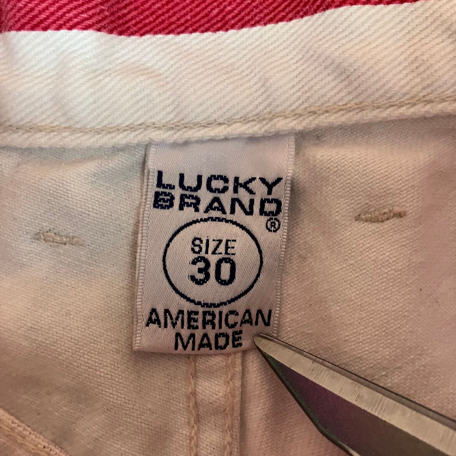 Lucky Brand × Vintage Vintage 1990s Lucky Brand American Flag Made in USA Jeans Size US 30 / EU 46 - 10 Thumbnail
