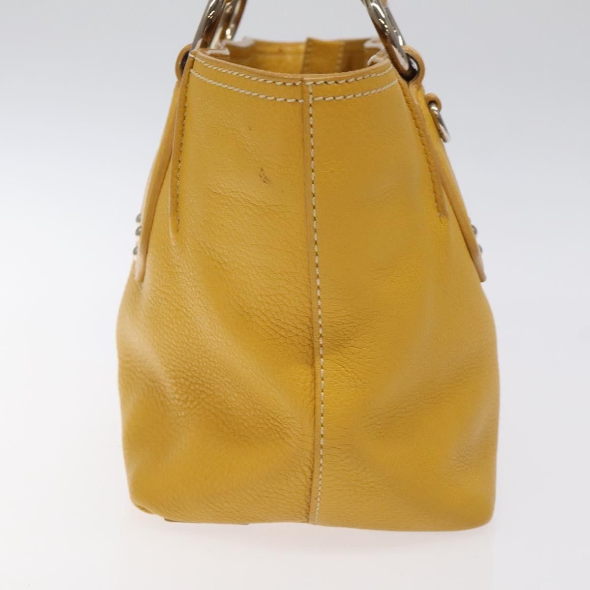 Prada PRADA Hand Bag Leather Yellow Silver Size ONE SIZE - 4 Thumbnail