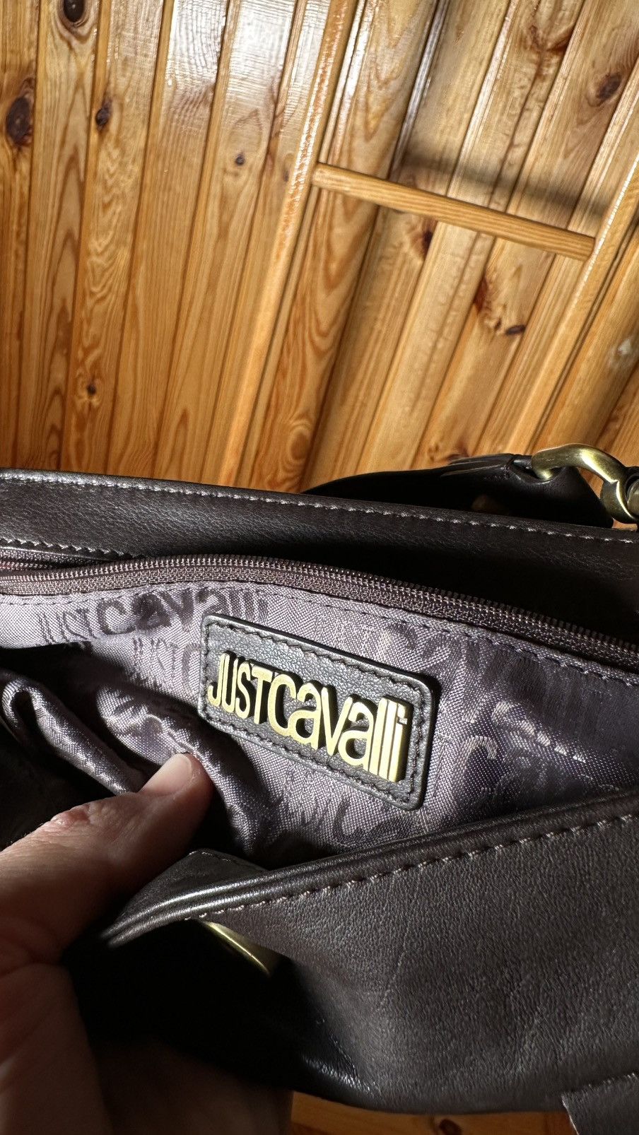 Just Cavalli × Vintage Vintage Just Cavalli Y2K brown l Laether Purse Shoulder Bag❤️ Size ONE SIZE - 25 Thumbnail