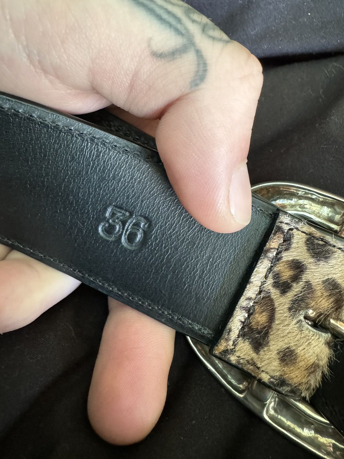 Chrome Hearts Chrome Hearts Cheetah Print Gunslinger Belt Size 36 - 12 Thumbnail