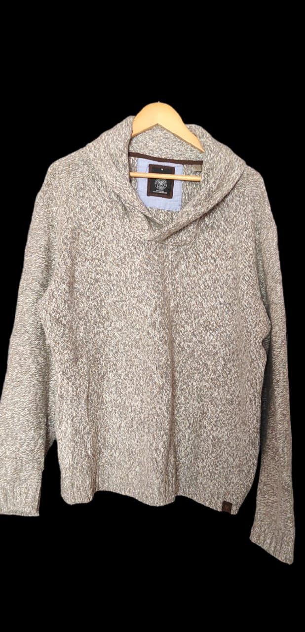 Westbury C&A Mens Wool Classic Sweater Patched Elbow