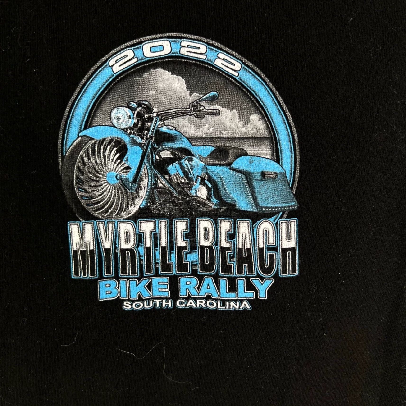 Vintage Myrtle Beach Motorcycle Rally 2012 Adult Size M Black Distressed T-Shirt Mens Size US M / EU 48-50 / 2 - 3 Thumbnail