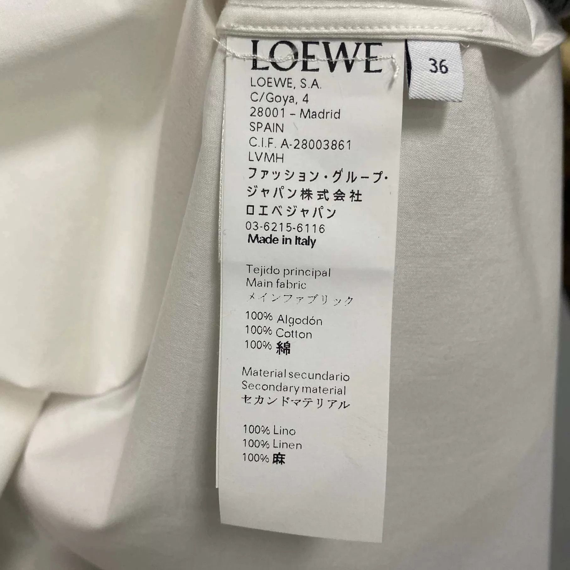 Loewe LOEWE women's White Wind Chime Tassel LS Shirt 36 Size XS / US 0-2 / IT 36-38 - 5 Thumbnail