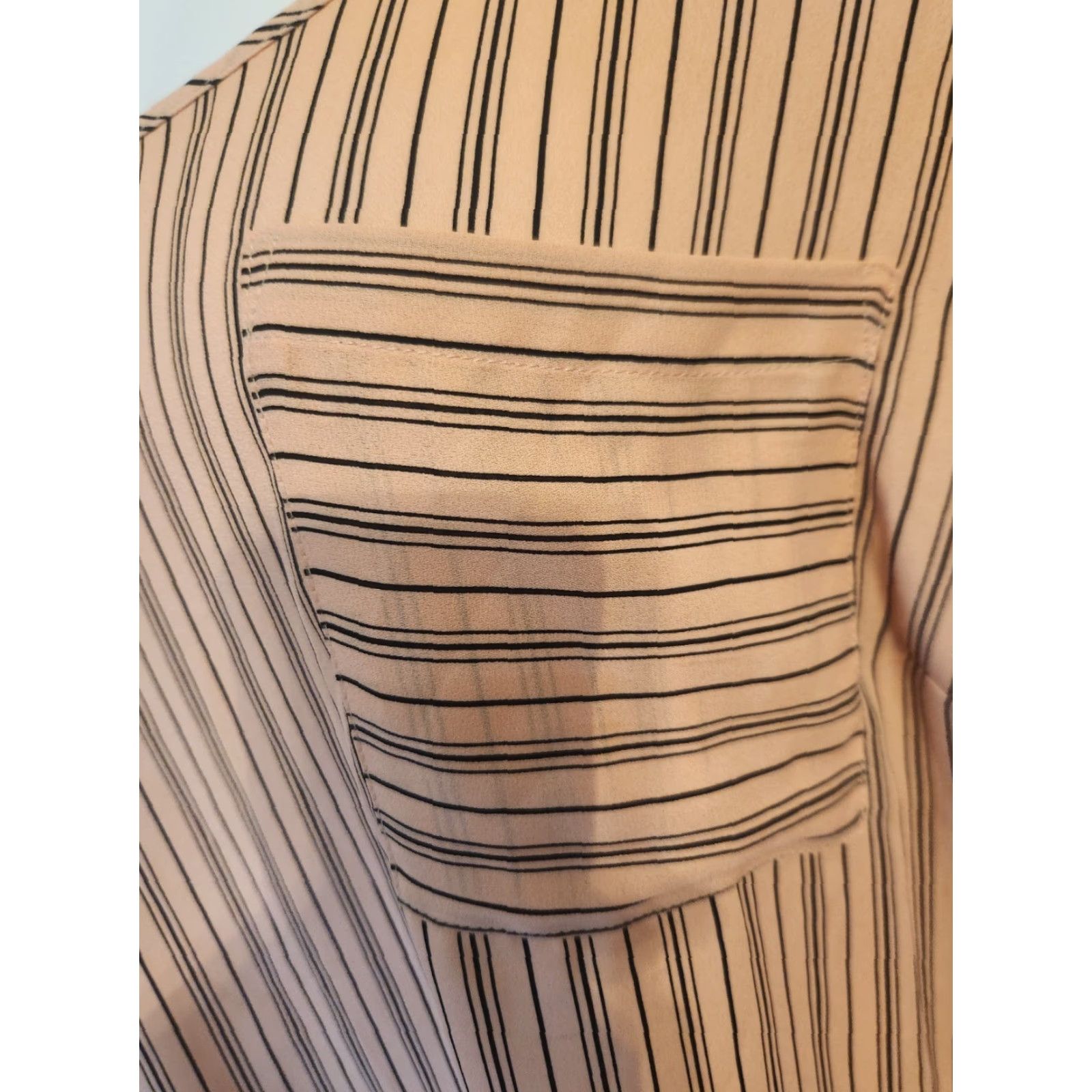 Torrid Torrid Blouse Shirt 4X Pink Black Stripe Pockets Short Sleeve Scoop Neck Casual Womens Plus Size Size XXL / US 16-18 / IT 52-54 - 3 Thumbnail