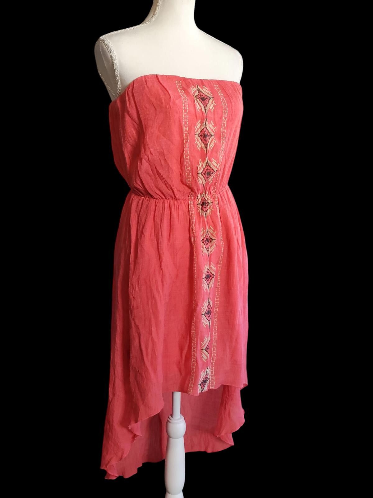 Other Trixxi Women's Strapless Coral High-Low Dress Size L / US 10 / IT 46 - 4 Thumbnail
