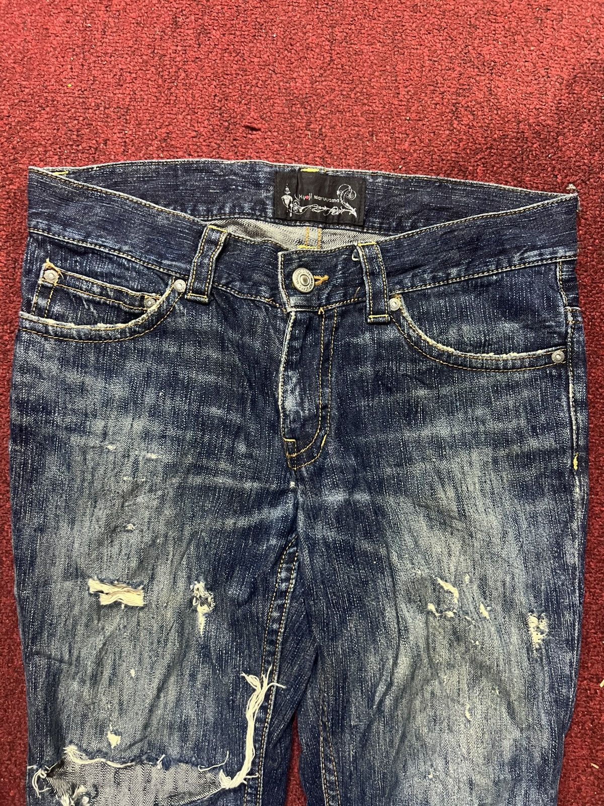 Japanese Brand Japanese Kyoji maruyama blue denim distress Size US 34 / EU 50 - 3 Thumbnail