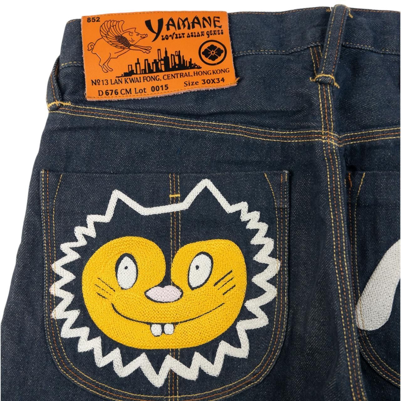 リミテッド猫刺繍 EVISU ジーンズ YAMANE ダブルネーム エビスヤマネ