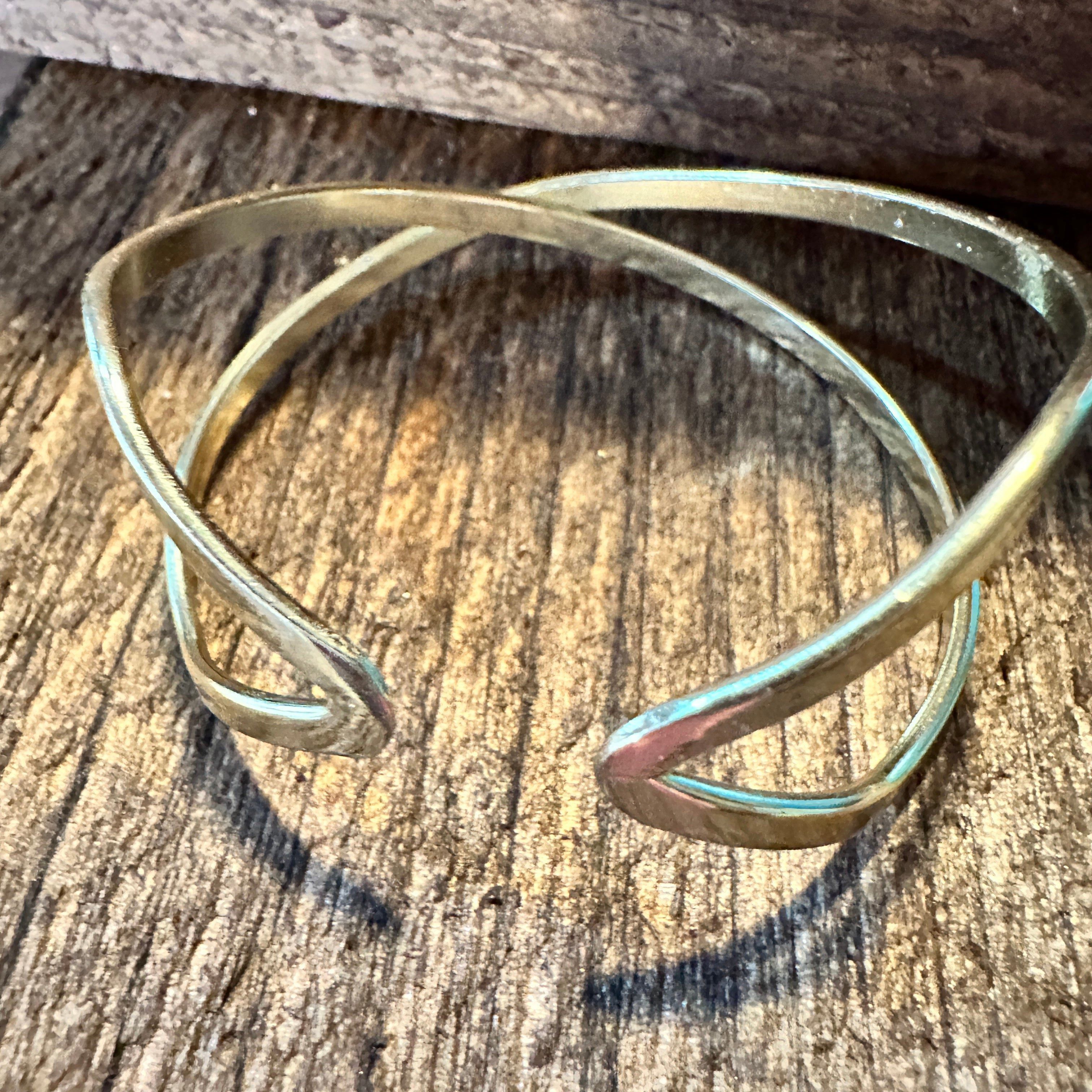 Other Handcrafted Boho Gold Plated Adjustable Cuff Bracelet - Narr Size ONE SIZE - 6 Thumbnail