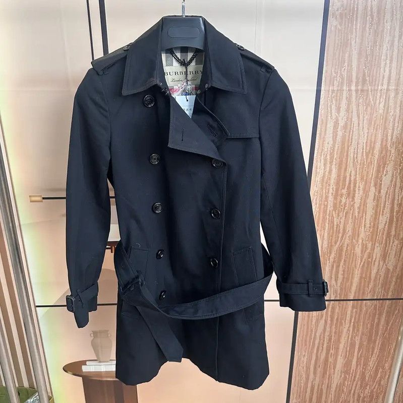 Burberry Burberry Black Cotton Women's Trench Coat Size M / US 6-8 / IT 42-44 - 1 Thumbnail