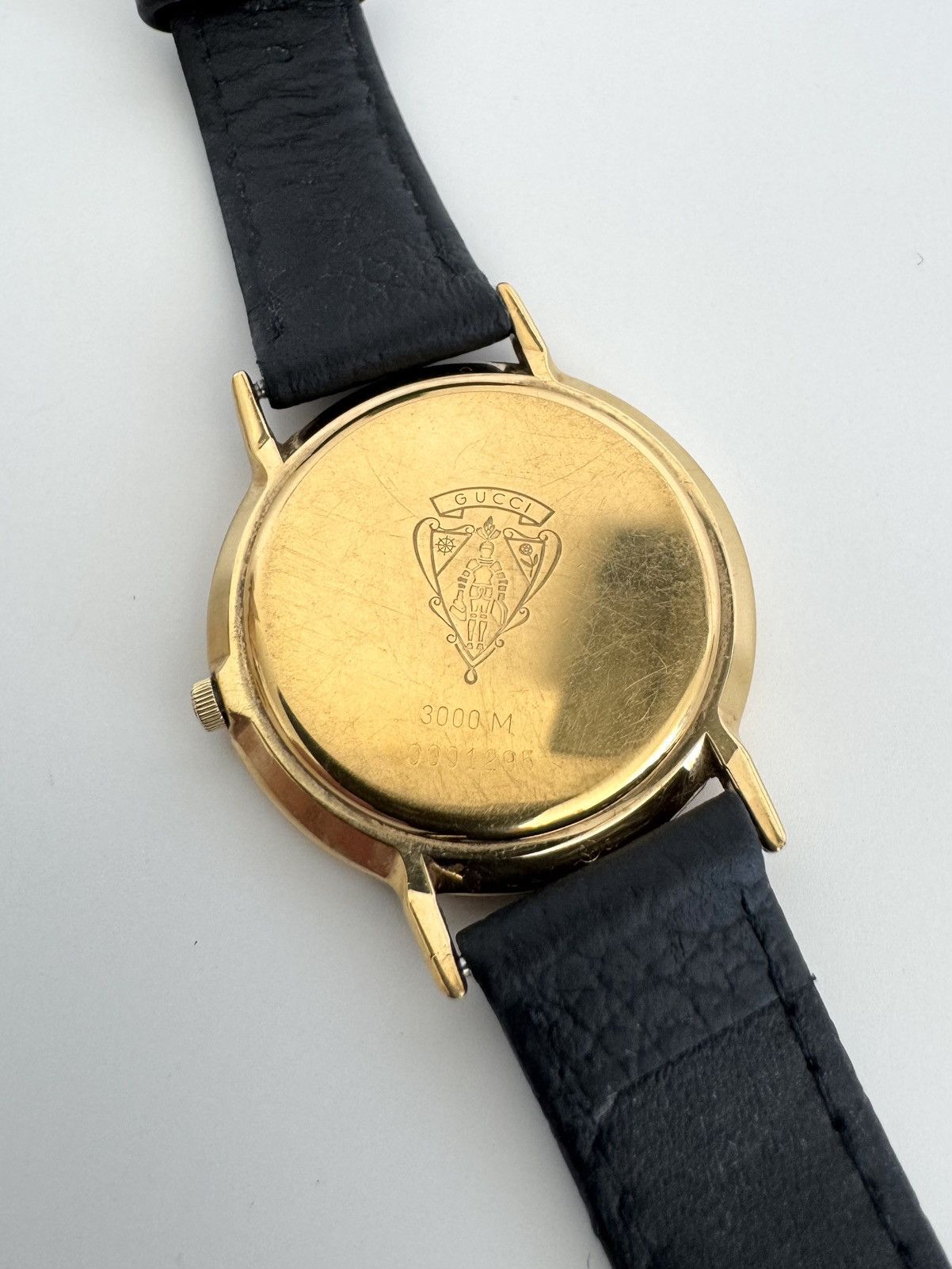 Gucci ★0% TAX★ GUCCI 18K GOLD PLATED ART DECO 3000M WATCH 90S Size ONE SIZE - 8 Thumbnail