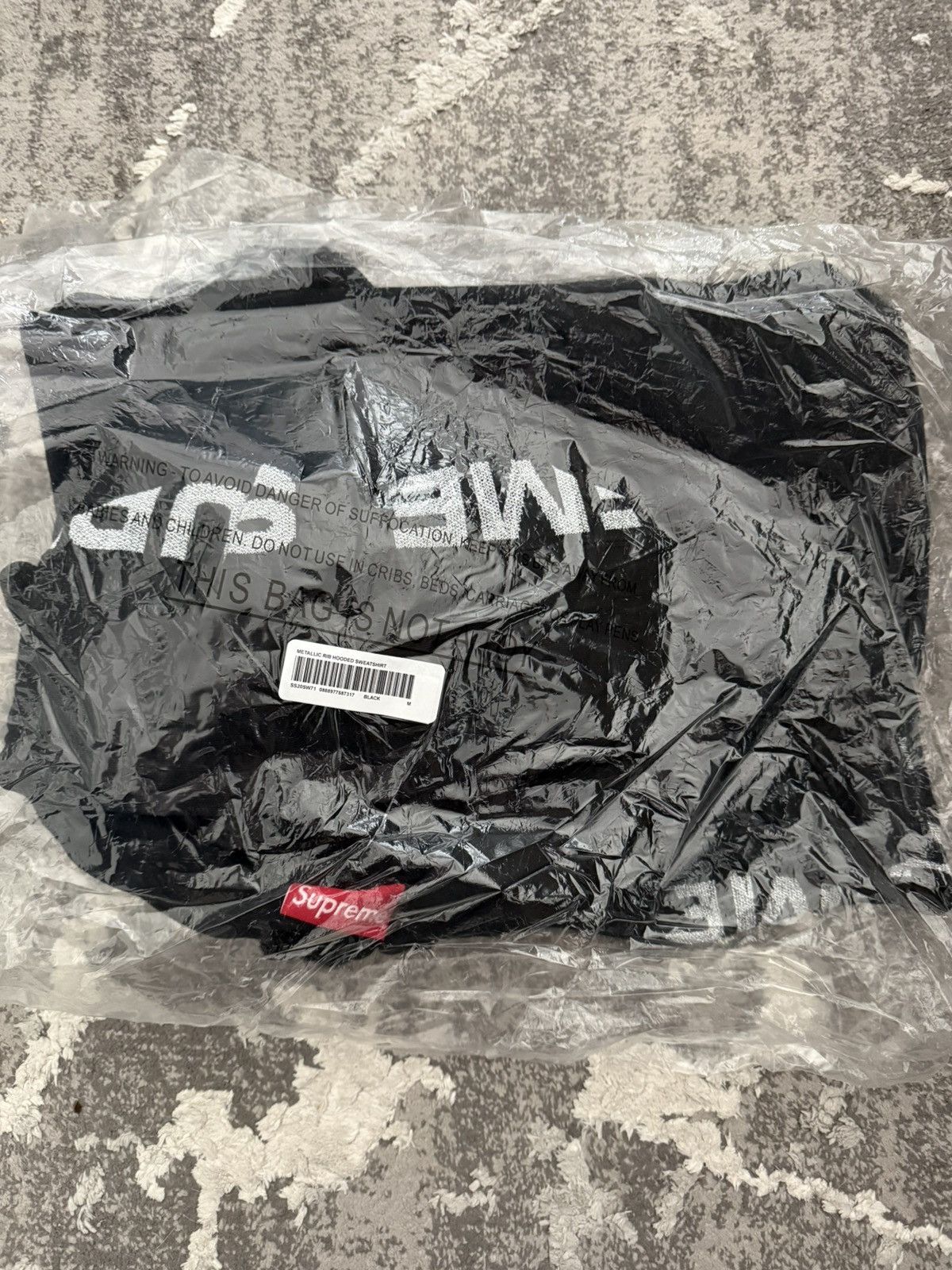 Supreme Supreme Metallic Rib Hooded Sweatshirt Size US 32 / EU 48 - 1 Thumbnail
