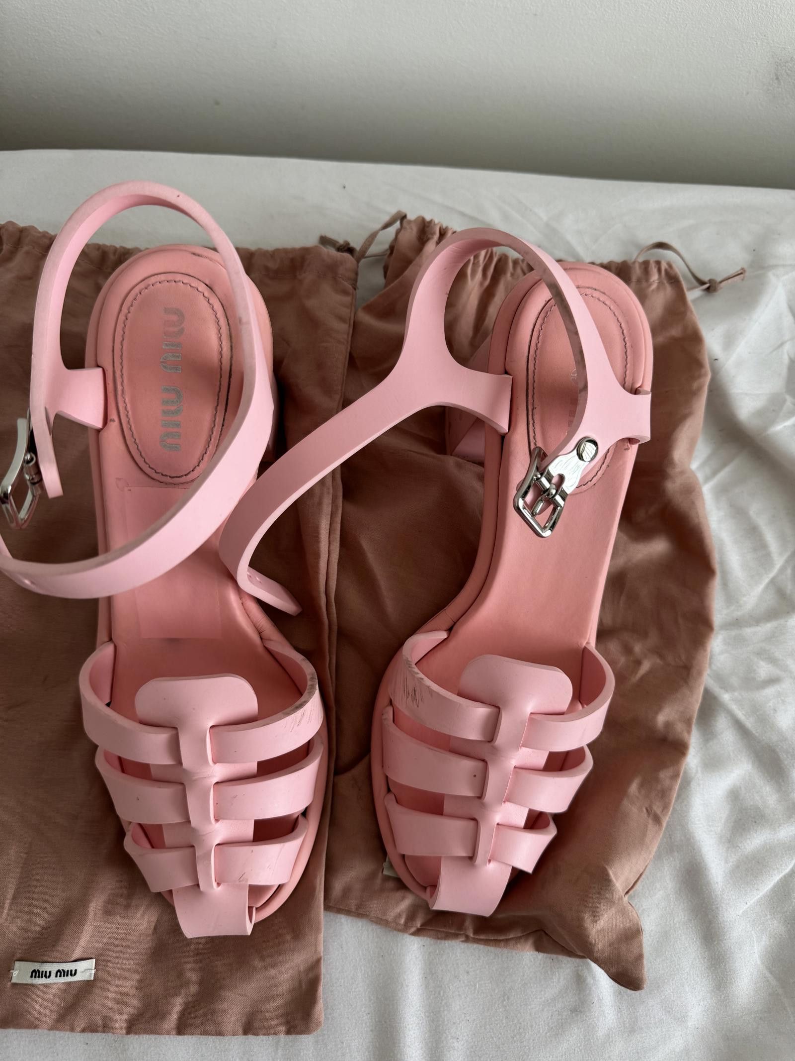 Miu Miu Miu Miu Jelly Sandals. Pink. UK 7. Size US 9 / IT 39 - 1 Thumbnail