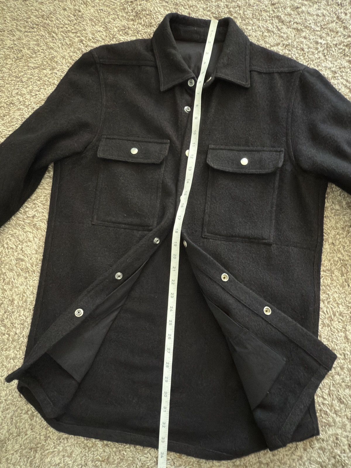 Rick Owens FW18 SISYPHUS Boiled Wool Overshirt Worker Outershirt Size US M / EU 48-50 / 2 - 9 Thumbnail