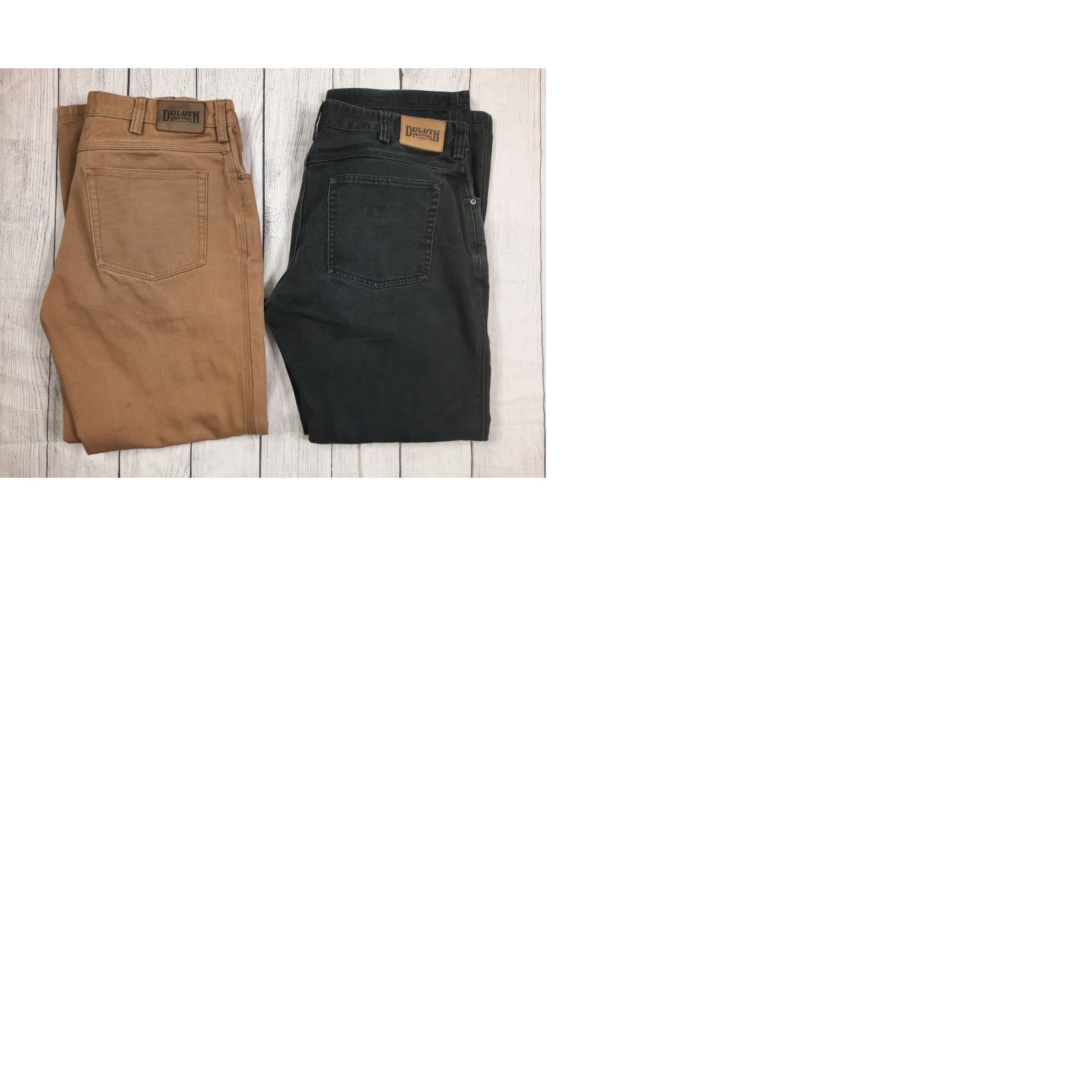 Duluth Trading Company Duluth Trading Co. Jeans Men's Work Jeans 36 x 30 Khaki Black Canvas Pants Multicolor Denim Cotton Regular Straight Canvas Pants Mens Jeans Size US 36 / EU 52 - 9 Thumbnail