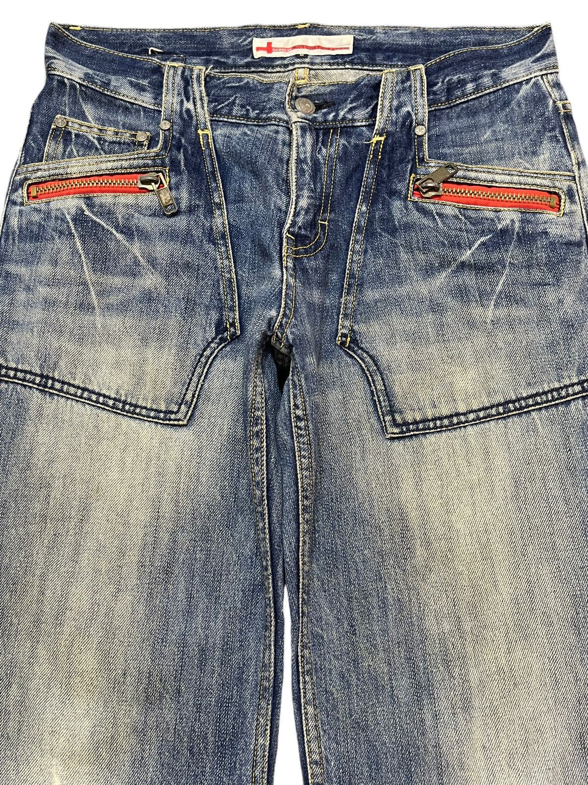 14th Addiction Vintage Japanese Genoese Faded Wash Style Loose Jeans Size US 32 / EU 48 - 3 Thumbnail