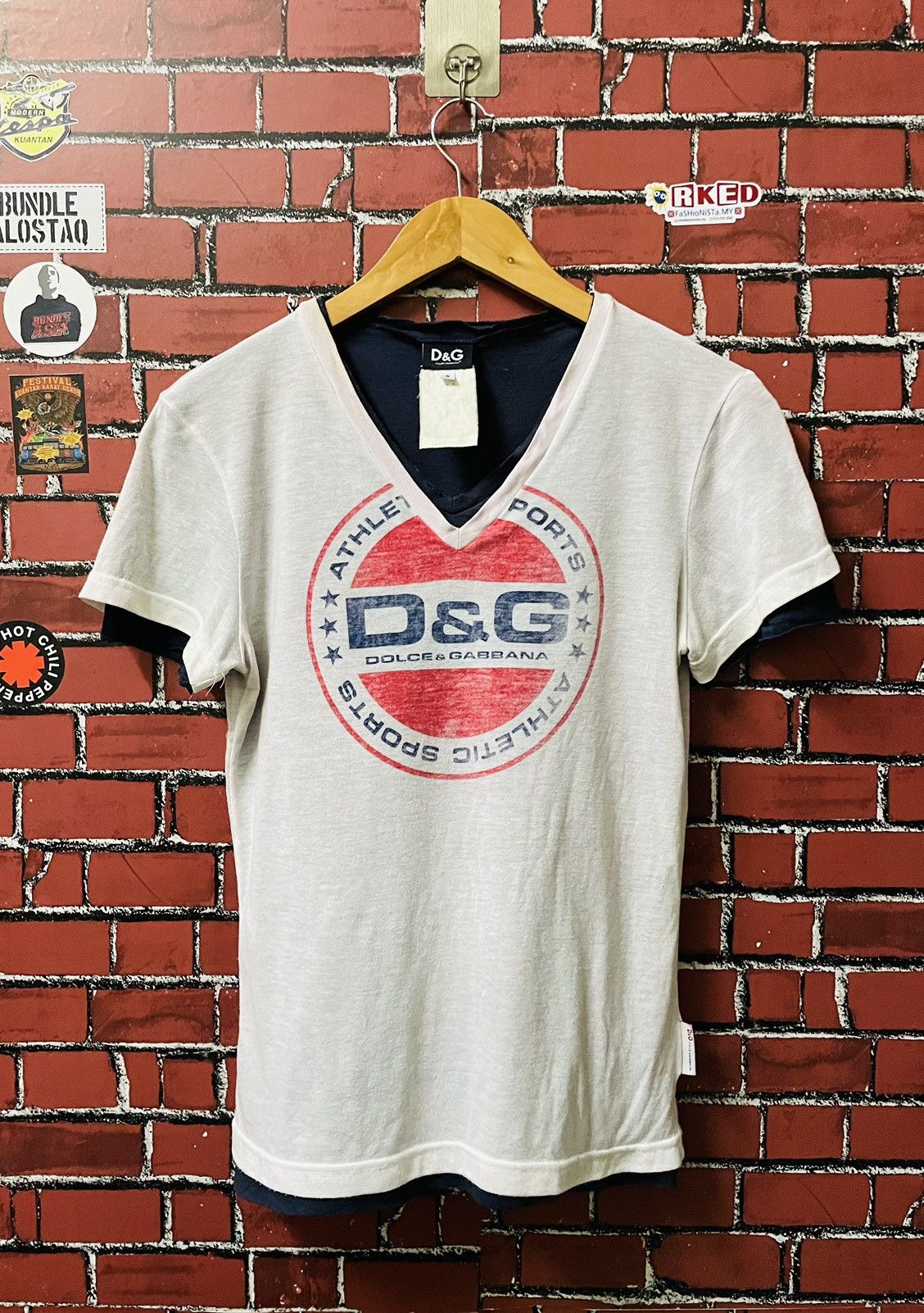 D&G ATHLETIC SPORT V TEE 90s