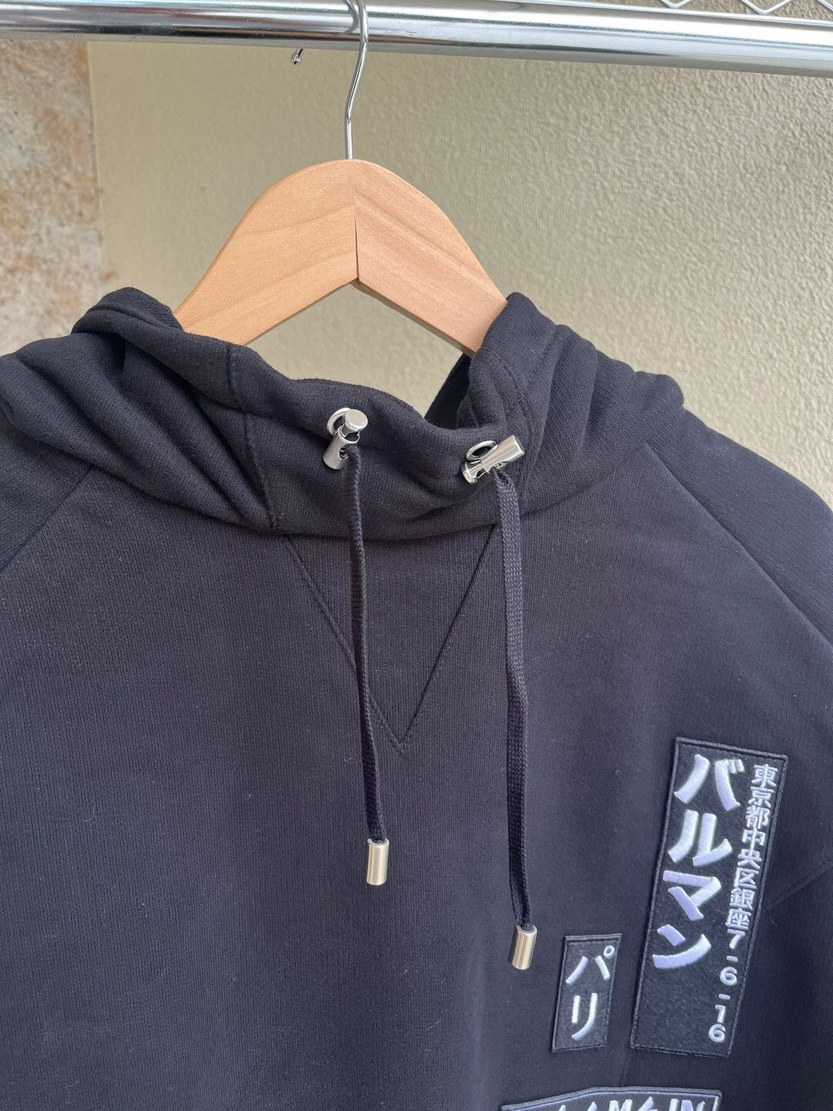 Balmain Layered Sleeve Tokyo Embroidered Logo Hoodie in Black Size US M / EU 48-50 / 2 - 13 Thumbnail