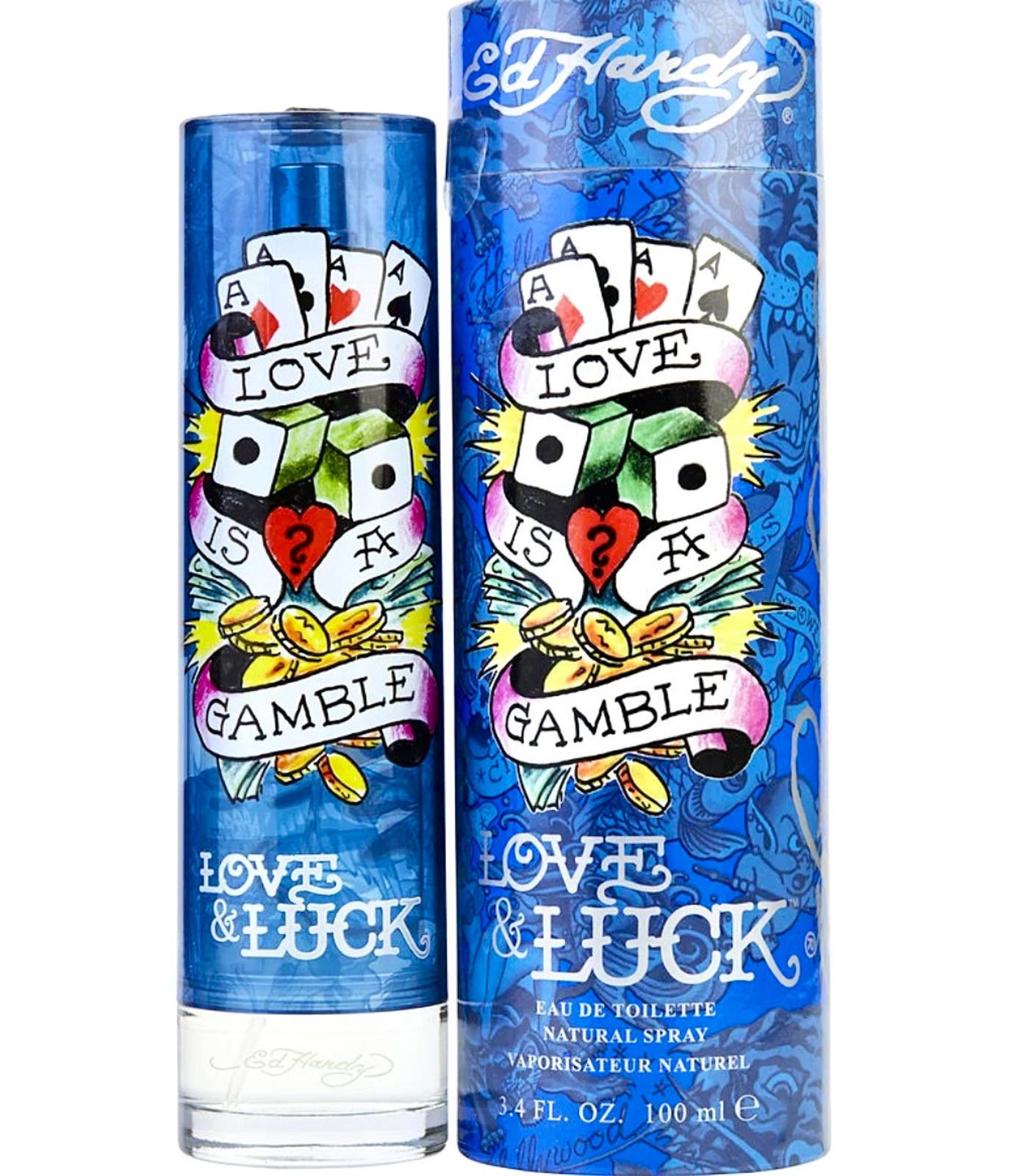 Christian Audigier Christian Audigier ED Hardy Love & Luck 3.4oz EDT for men Size ONE SIZE - 1 Preview