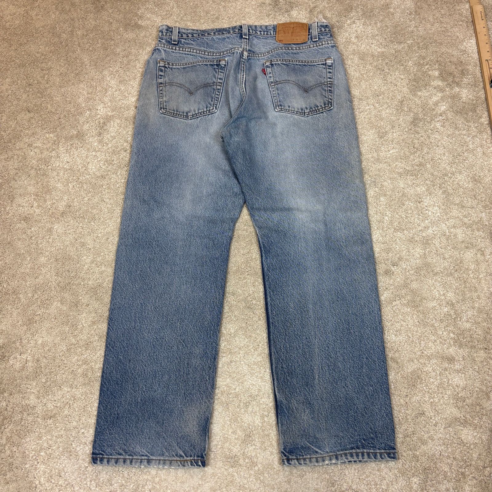 Levi's × Vintage Vintage 90s Levi's 505 Regular Fit Straight Leg Jeans 36x30 Size US 36 / EU 52 - 4 Thumbnail