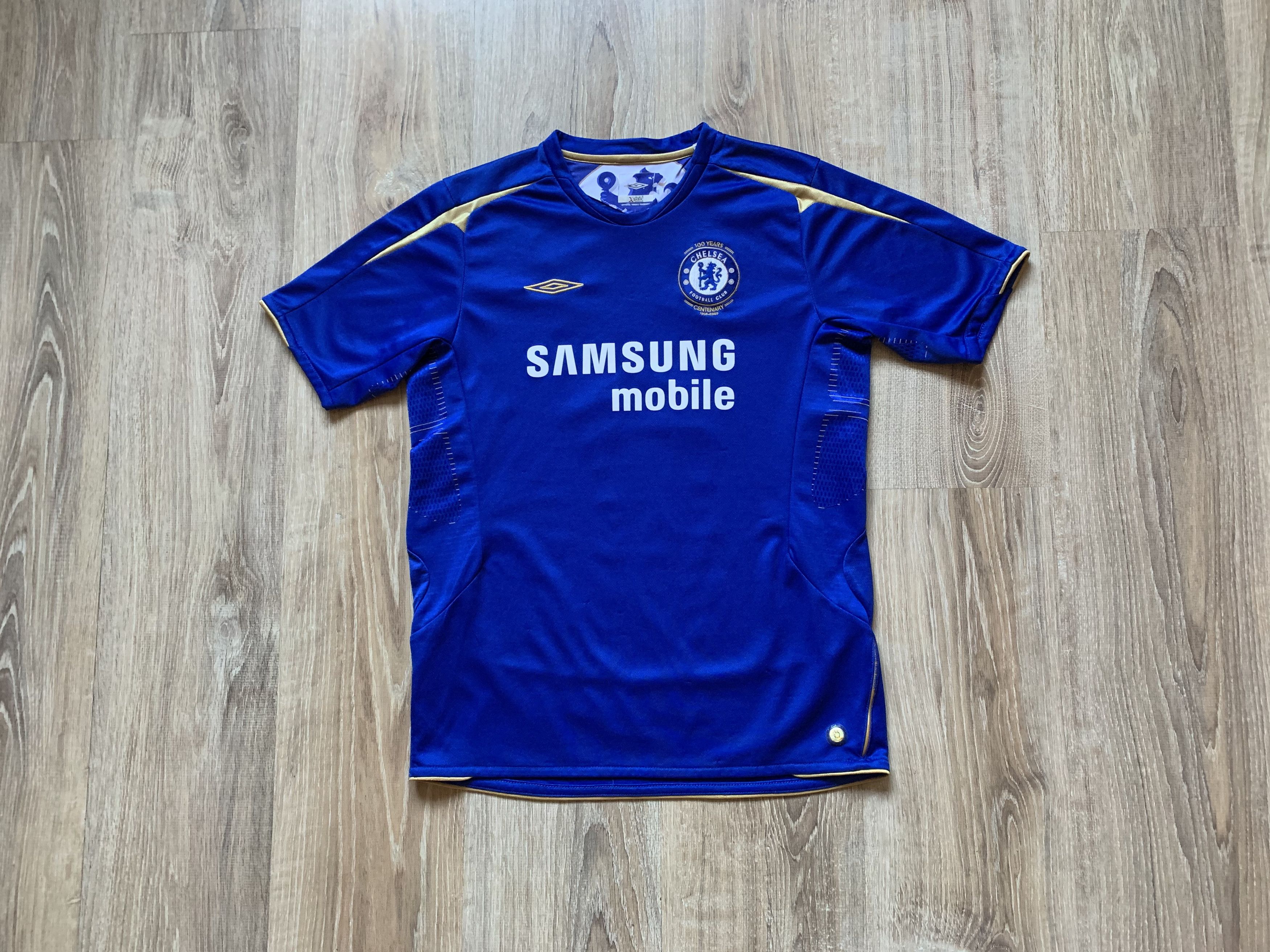 Umbro Vintage Boys Umbro Chelsea Centenary Home Shirt 2005-2006 Size US XXS / EU 40 - 1 Thumbnail