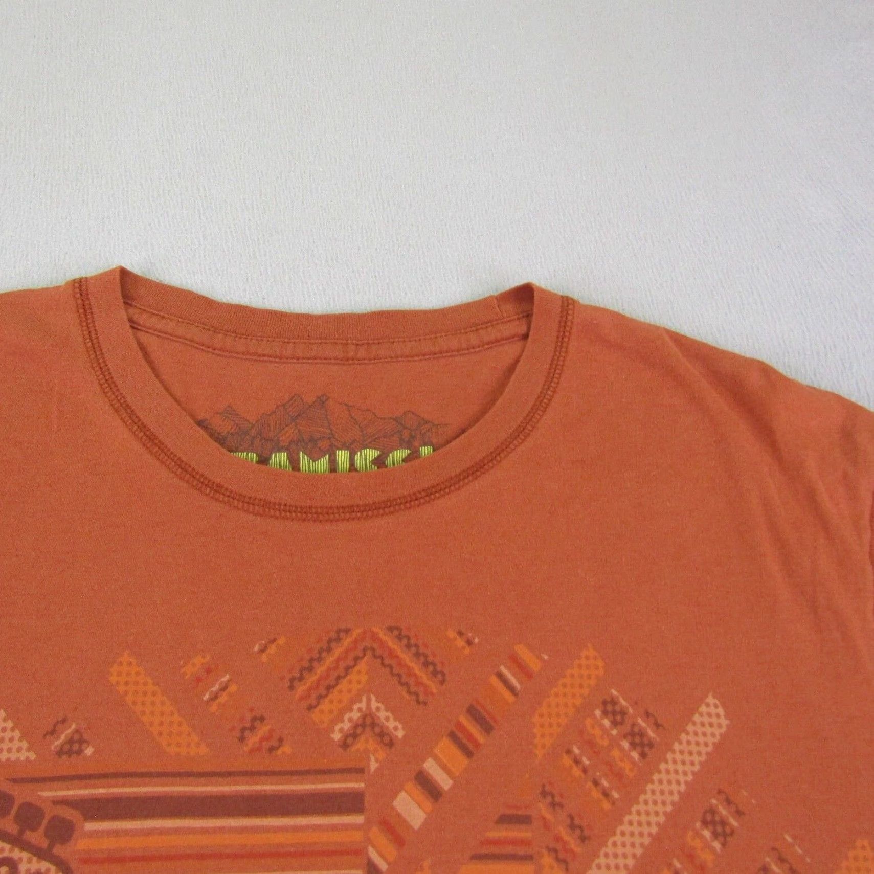 Gramicci VINTAGE Gramicci Shirt Men M Orange Graphic Print Short Sleeve Crew Neck Rock Climbing Outdoor Weekend Tee Mens Medium Orange Gramicci Shirt Size US M / EU 48-50 / 2 - 2 Thumbnail