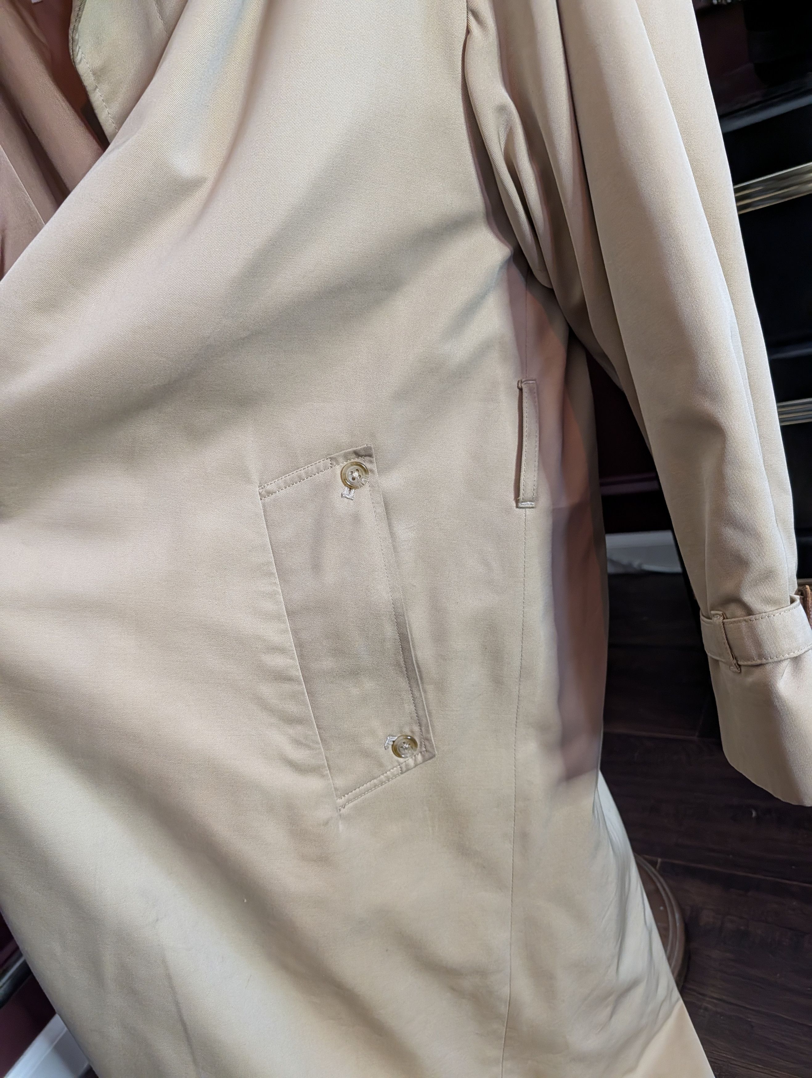Aquascutum Khaki for Barney's wool lined leather buckle trench coat Size US L / EU 52-54 / 3 - 6 Thumbnail