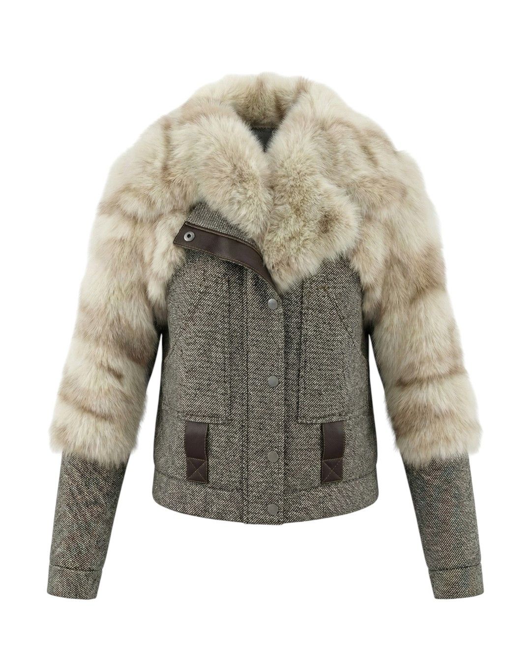 Roberto Cavalli ARCHIVE FOX FUR JACKET Size M / US 6-8 / IT 42-44 - 1 Thumbnail
