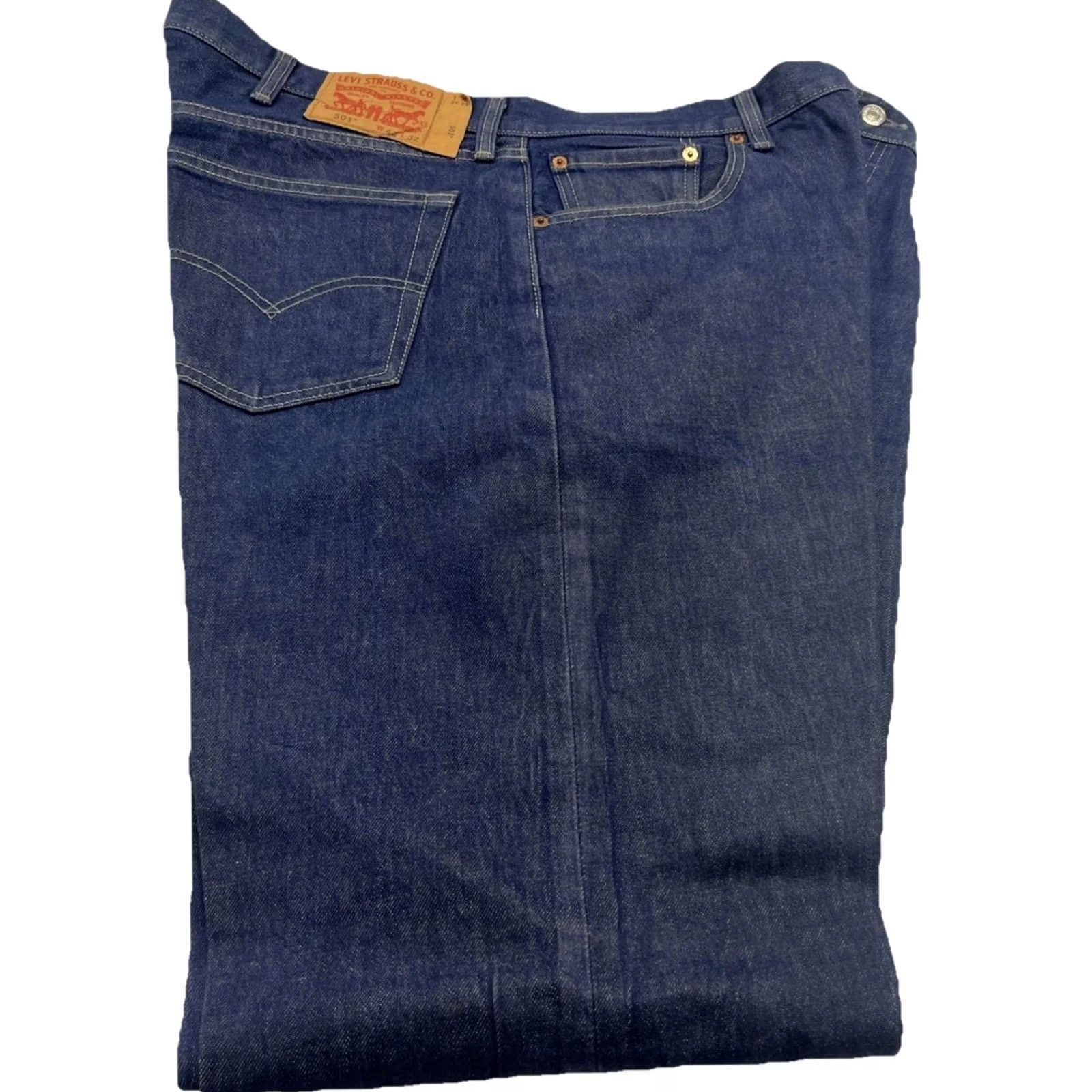 Levi's Levi's 501 Mens Jeans Blue 44x32 Straight Leg Button Fly Denim Cotton 90s Cowboy Mens Size US 44 / EU 60 - 2 Thumbnail