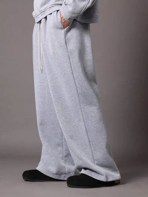 Japanese Brand Grey loose fit sweatpants baggy Wide Leg Size US 30 / EU 46 - 1 Thumbnail