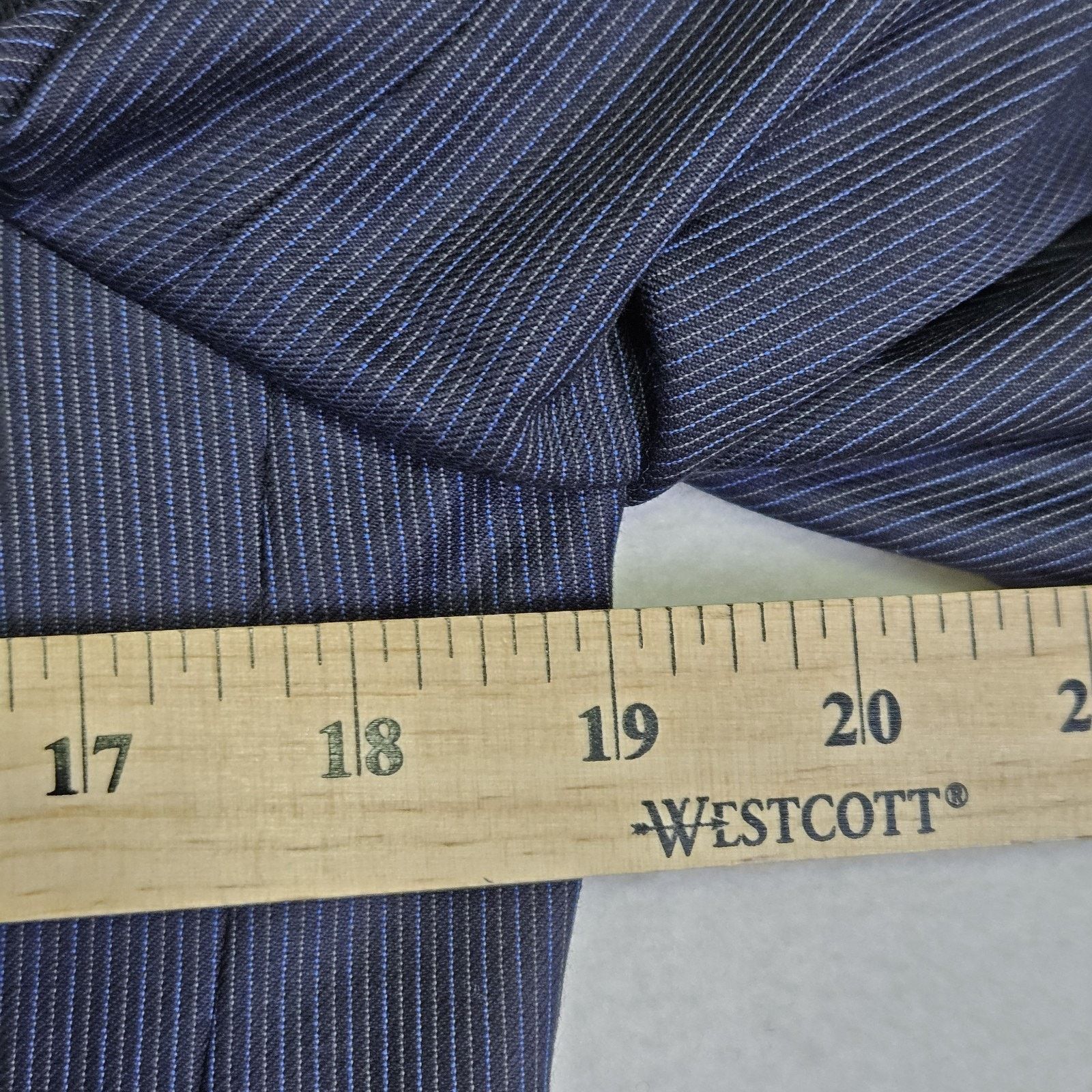 Michael Kors Michael Kors Madison Suit Peak Lapel Micro Stripe Black Set Size 38S - 10 Thumbnail