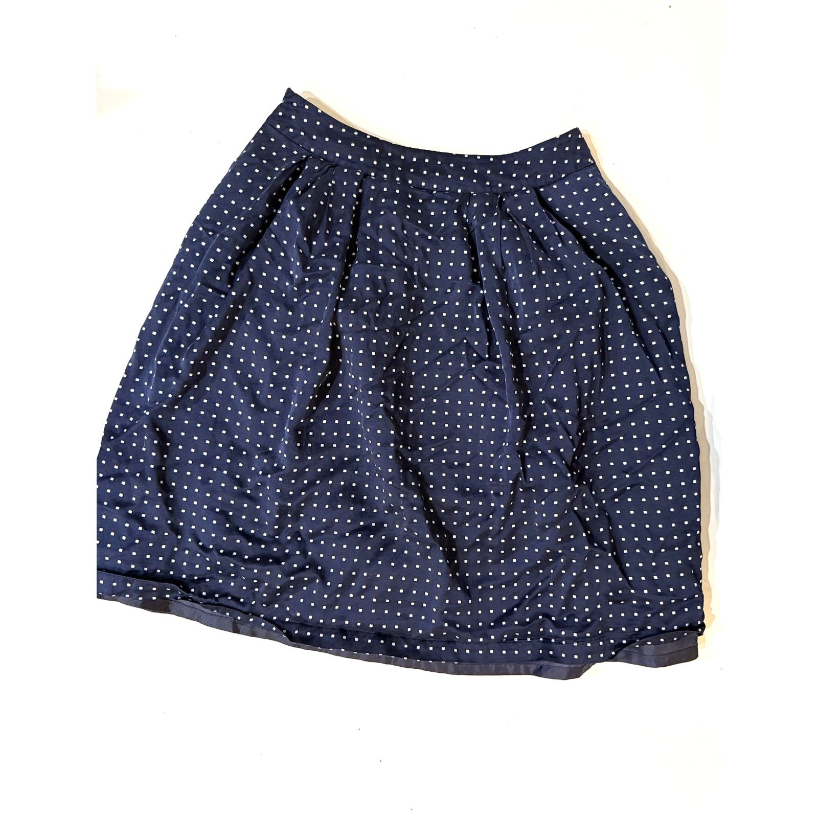 Pendleton Pendleton Skirt Womens 8 Navy Polka Dot A-Line Pleated Knee Size 30" / US 8 / IT 44 - 6 Thumbnail