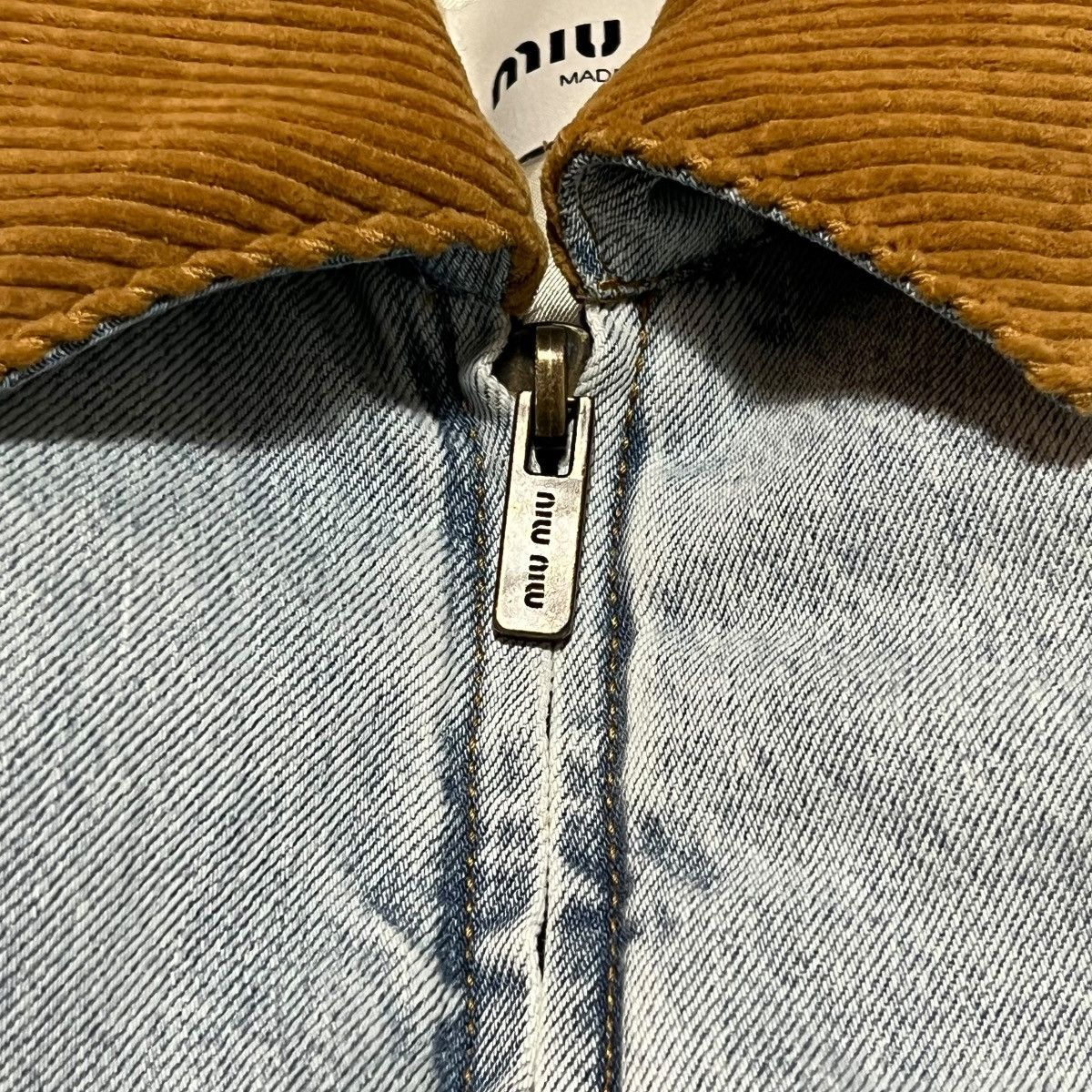 Miu Miu MIU MIU 2024FW Velvet Corduroy Collar Denim Jacket Size US M / EU 48-50 / 2 - 7 Thumbnail