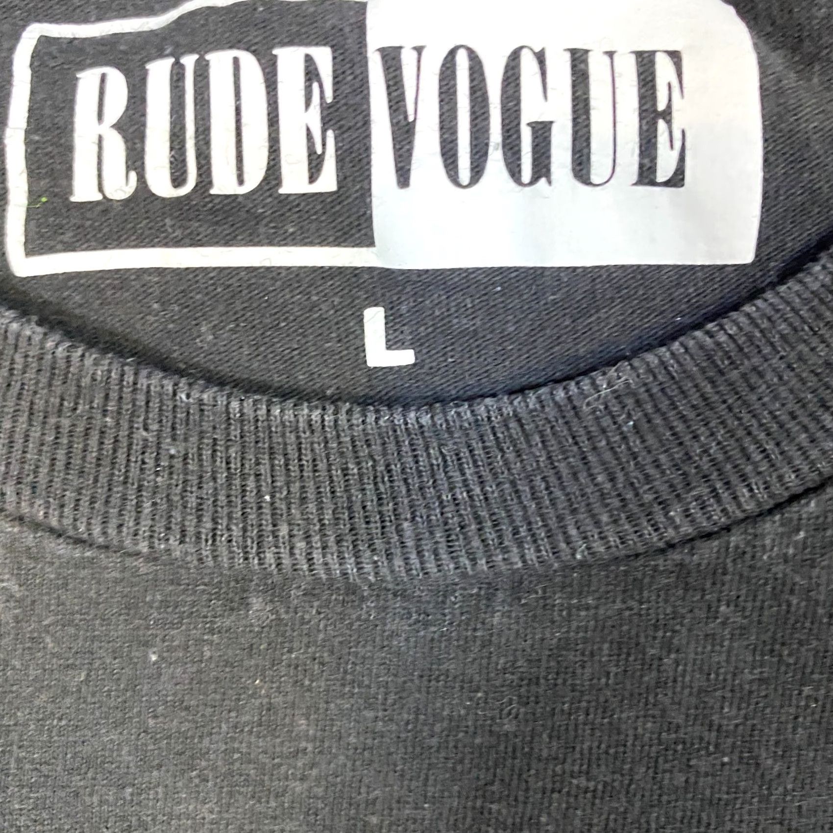 Vogue Rude Vogue T-Shirt L Black Crew Neck Short Sleeve Men Size US L / EU 52-54 / 3 - 2 Thumbnail