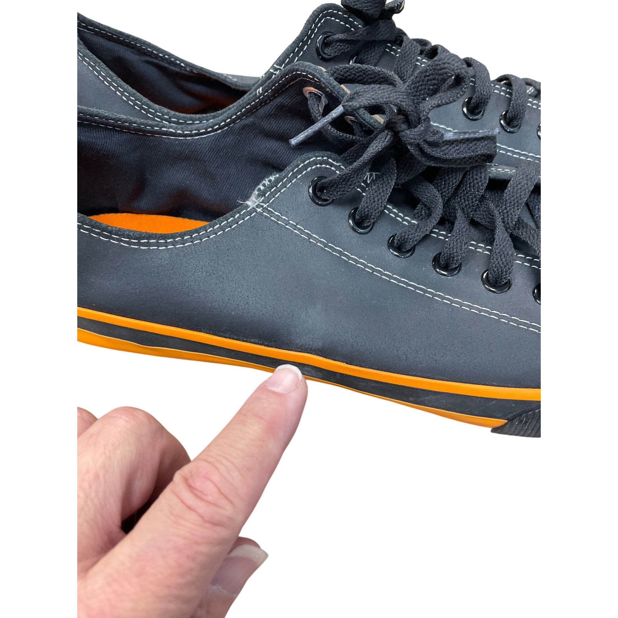 Harley Davidson Harley-Davidson Mens Low-Top Vulcon Black Orange Sneakers Si Size US 13 / EU 46 - 16 Thumbnail