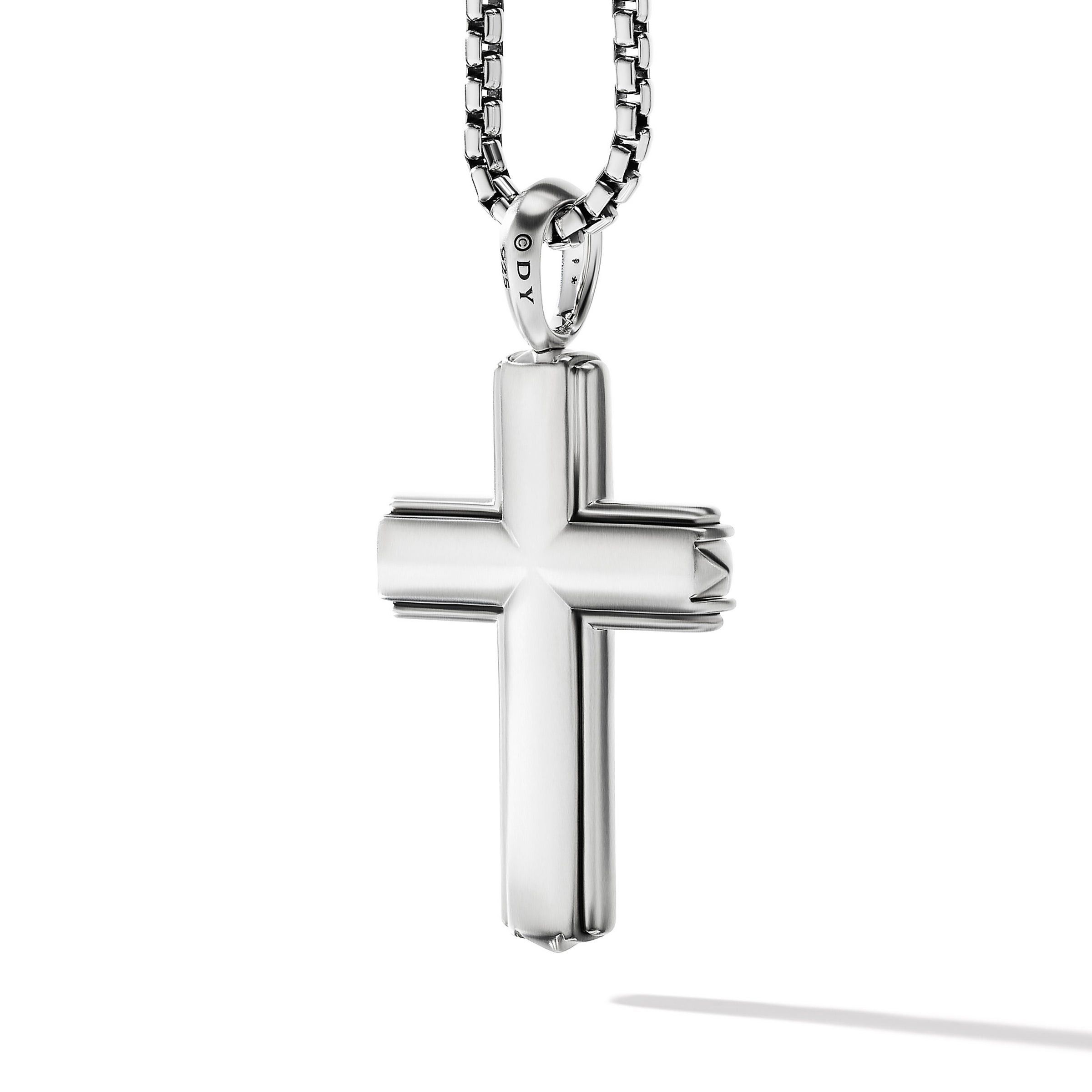 David Yurman o1w1db10526 D25521M /Size 9/Pyramid Cross in Silver Size ONE SIZE - 3 Thumbnail