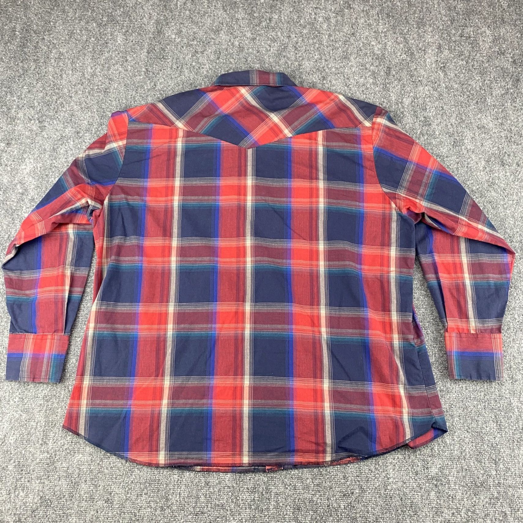 Vintage VINTAGE Rustler Shirt Mens 2XL Plaid Western Long Tails Pearl Snap Long Sleeve Red XL XXL Mens (note: adult) Size US XL / EU 56 / 4 - 4 Thumbnail