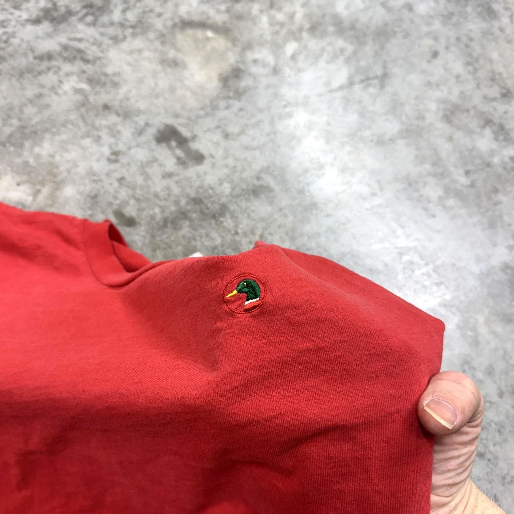 Vintage VINTAGE Duck Head Shirt Mens M Red Embroidered Tee 90s Duck Logo Crew Neck Short Sleeve Top Size US M / EU 48-50 / 2 - 2 Thumbnail