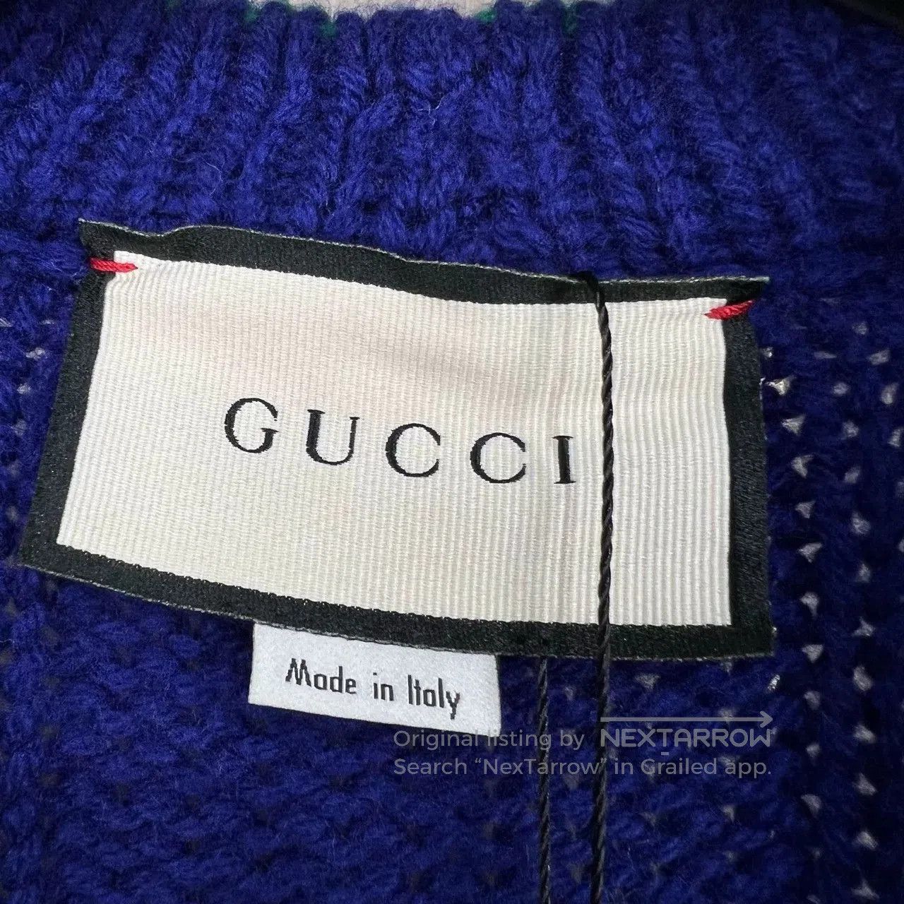 Gucci Gucci Embroidered Letter Knit Cardigan. Size S / US 4 / IT 40 - 6 Thumbnail