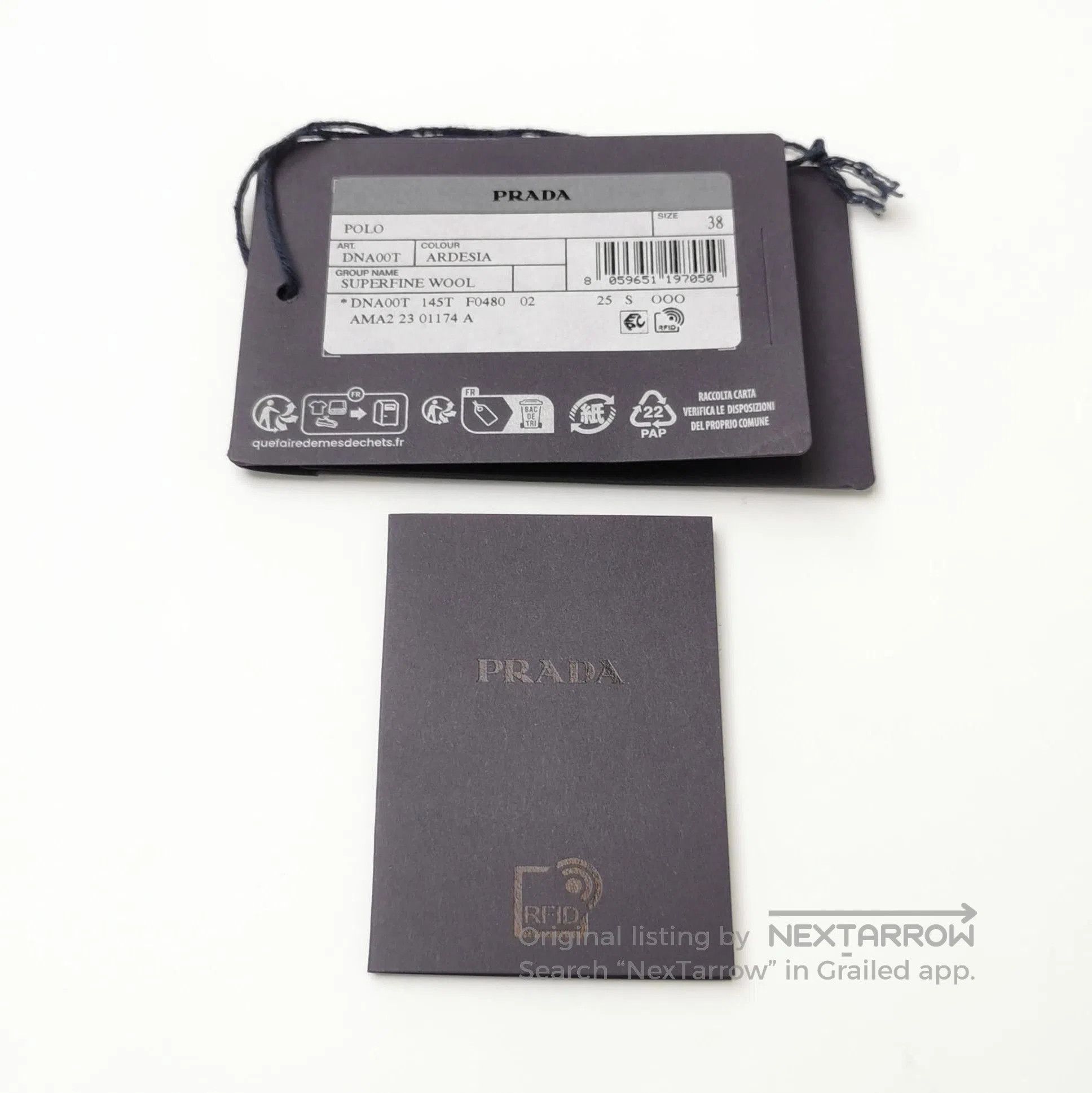 Prada Prada Grey Wool Knit Polo Long Sleeve Sweater . Size S / US 4 / IT 40 - 3 Thumbnail