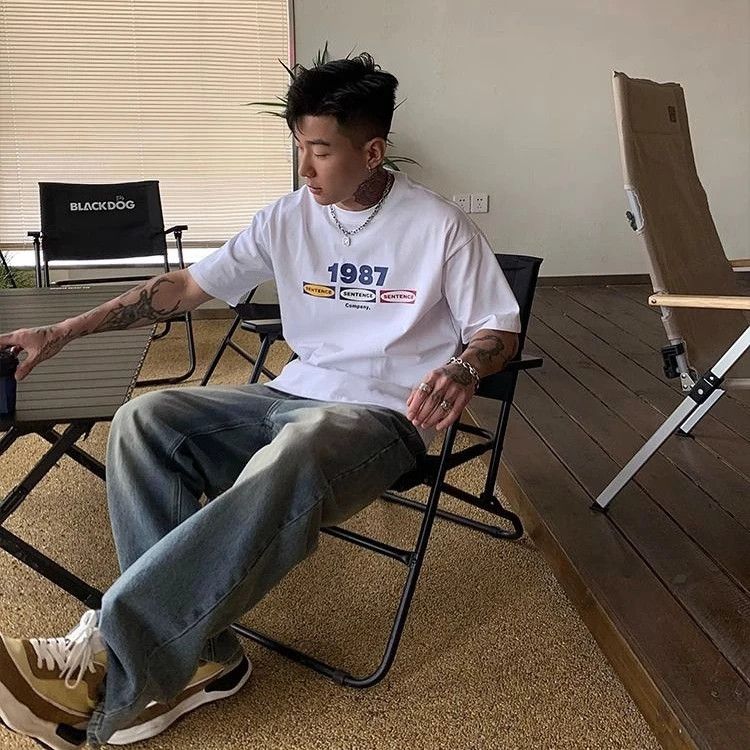 Band Tees × Vintage Vintage Monogram 1987 Sentence Company Short Sleeve Tee Size US L / EU 52-54 / 3 - 2 Thumbnail