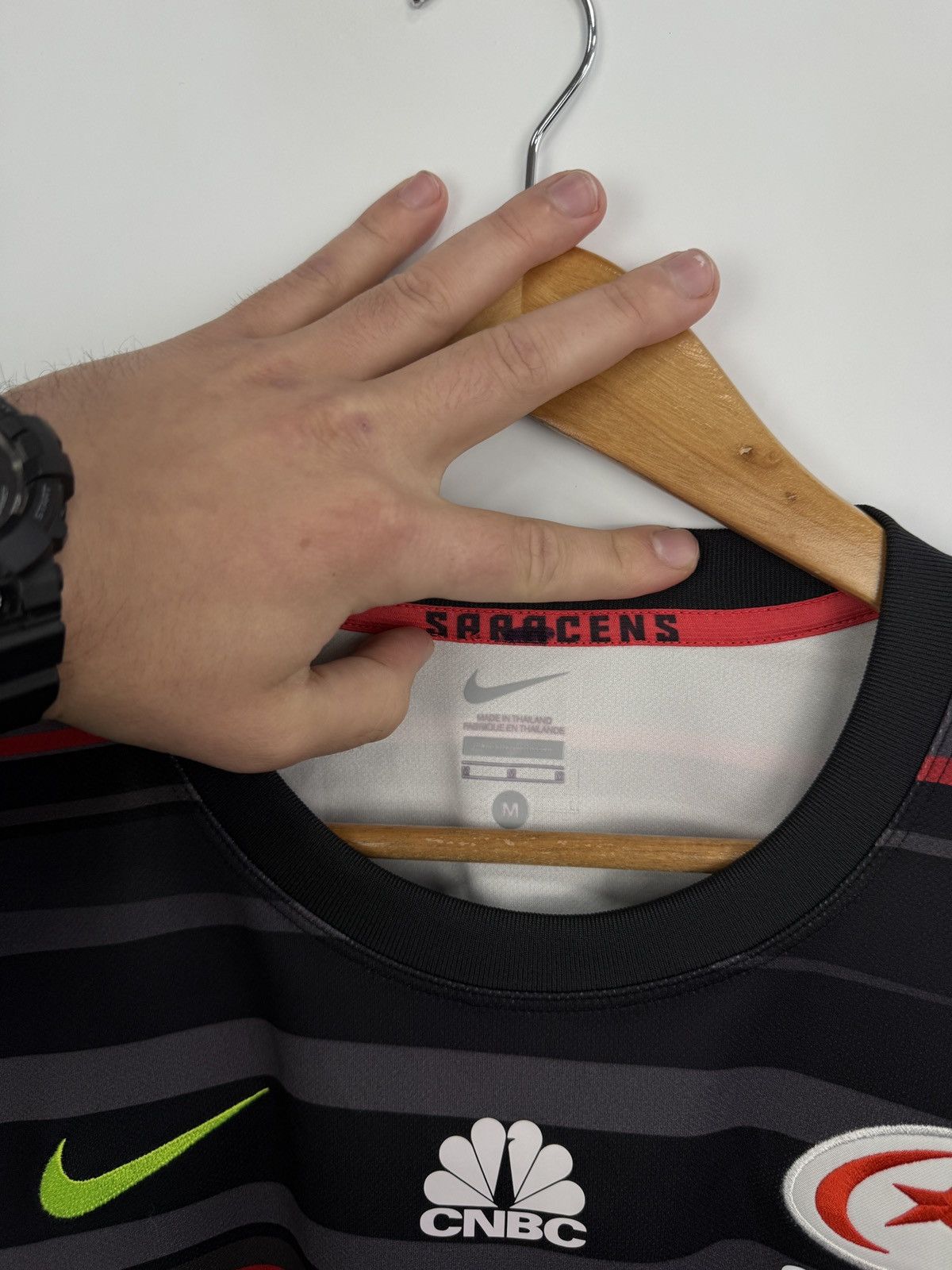 Nike 🇬🇧❗️NEW 2014 Nike Saracens Rugby Jersey Allianz CNBC Rare Size US M / EU 48-50 / 2 - 6 Thumbnail